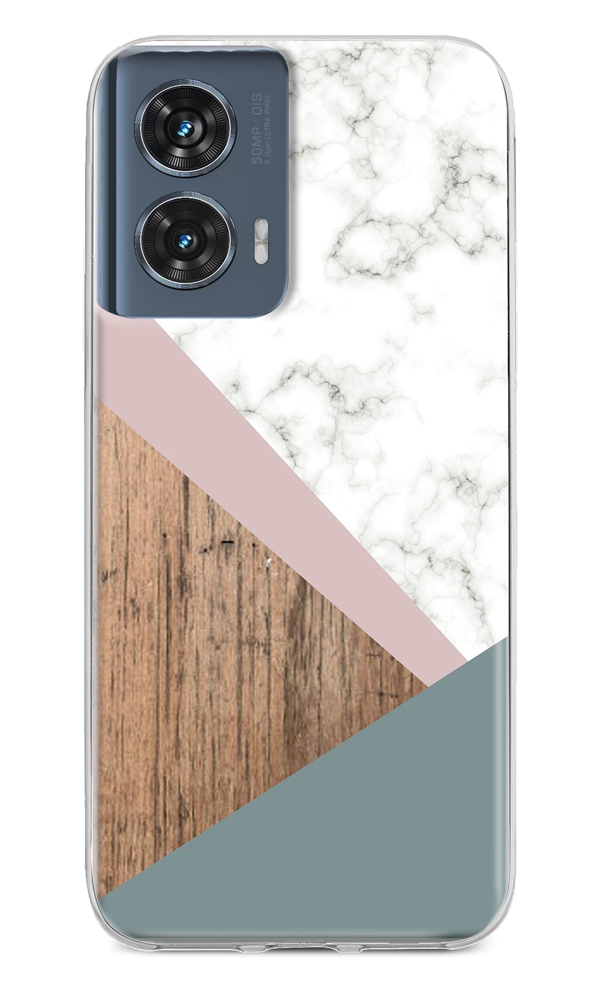 Marble wood Abstract Moto Edge 50 Fusion Back Cover