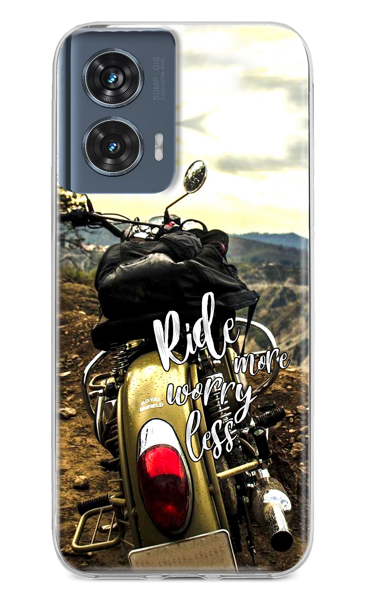 Ride More Worry Less Moto Edge 50 Fusion Back Cover