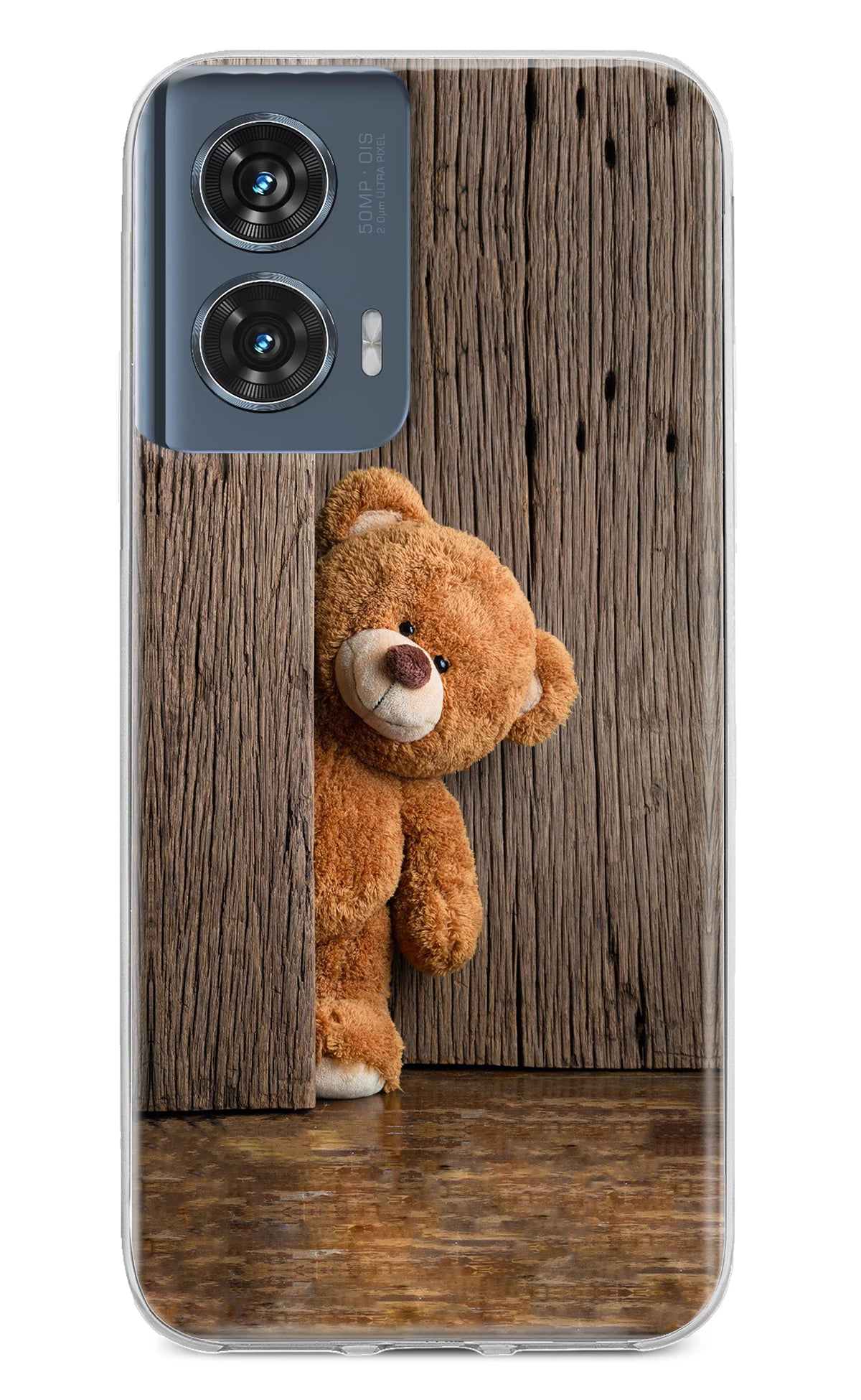 Teddy Wooden Moto Edge 50 Fusion Back Cover