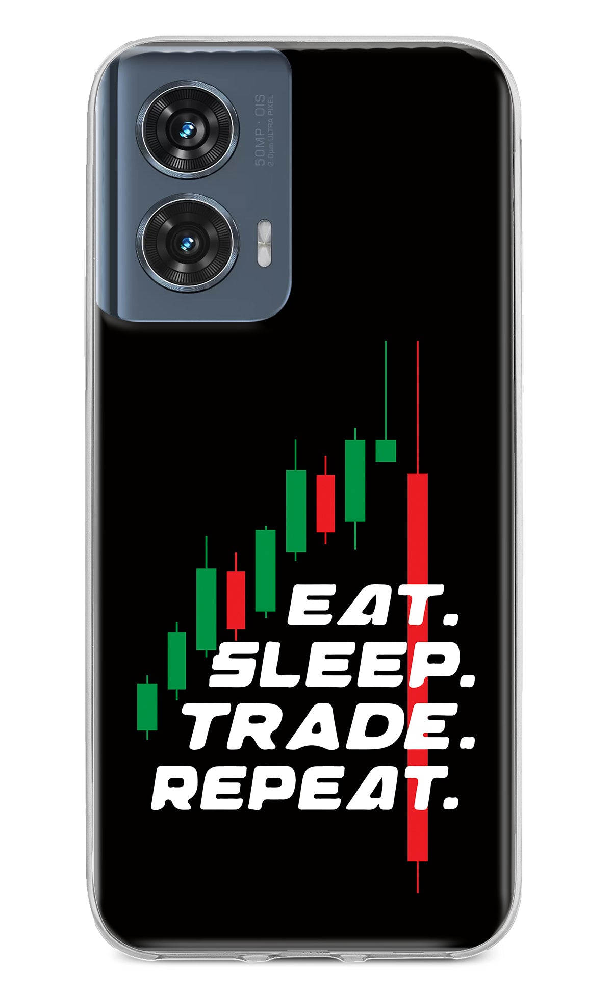 Eat Sleep Trade Repeat Moto Edge 50 Fusion Back Cover