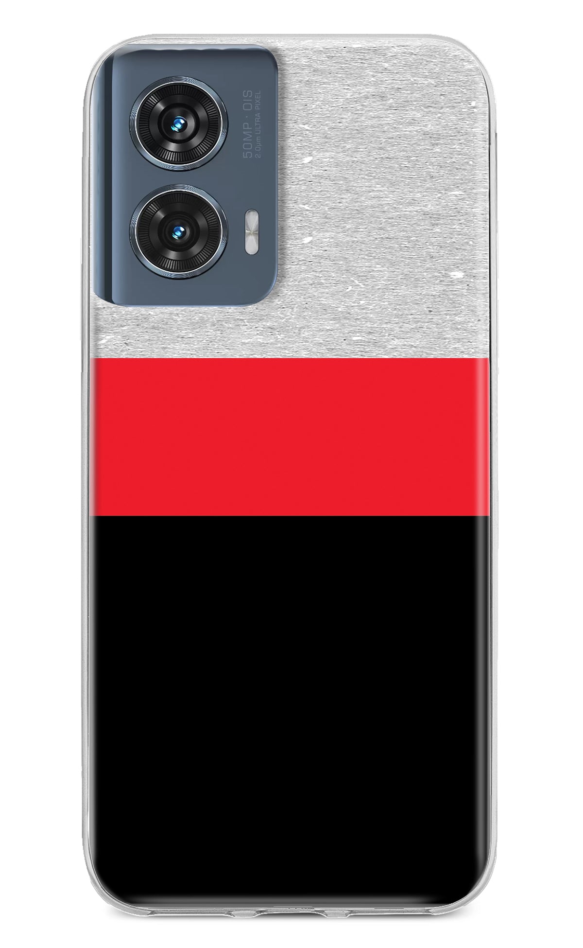 Tri Color Pattern Moto Edge 50 Fusion Back Cover