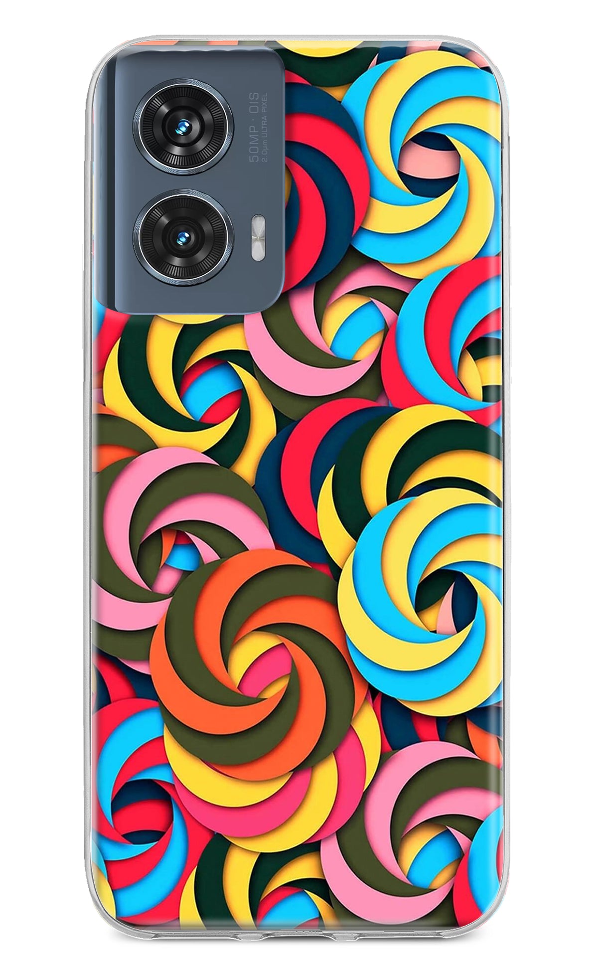 Spiral Pattern Moto Edge 50 Fusion Back Cover