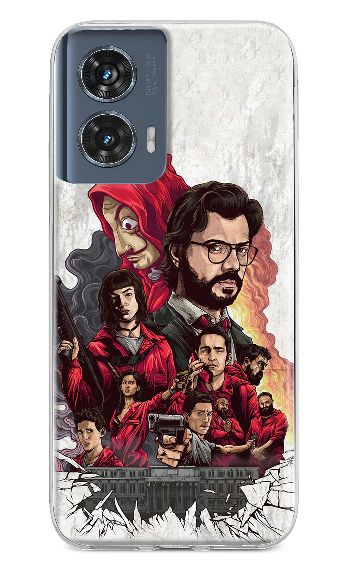 Money Heist Artwork Moto Edge 50 Fusion Back Cover