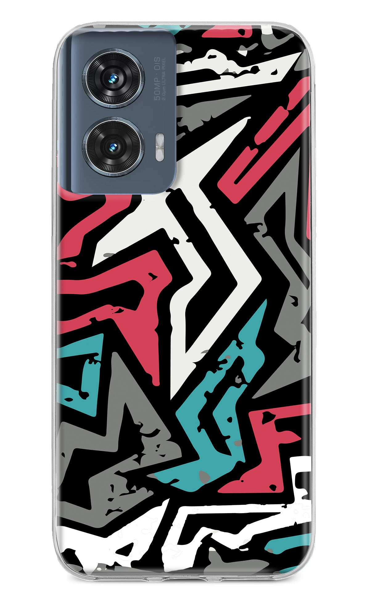 Geometric Graffiti Moto Edge 50 Fusion Back Cover