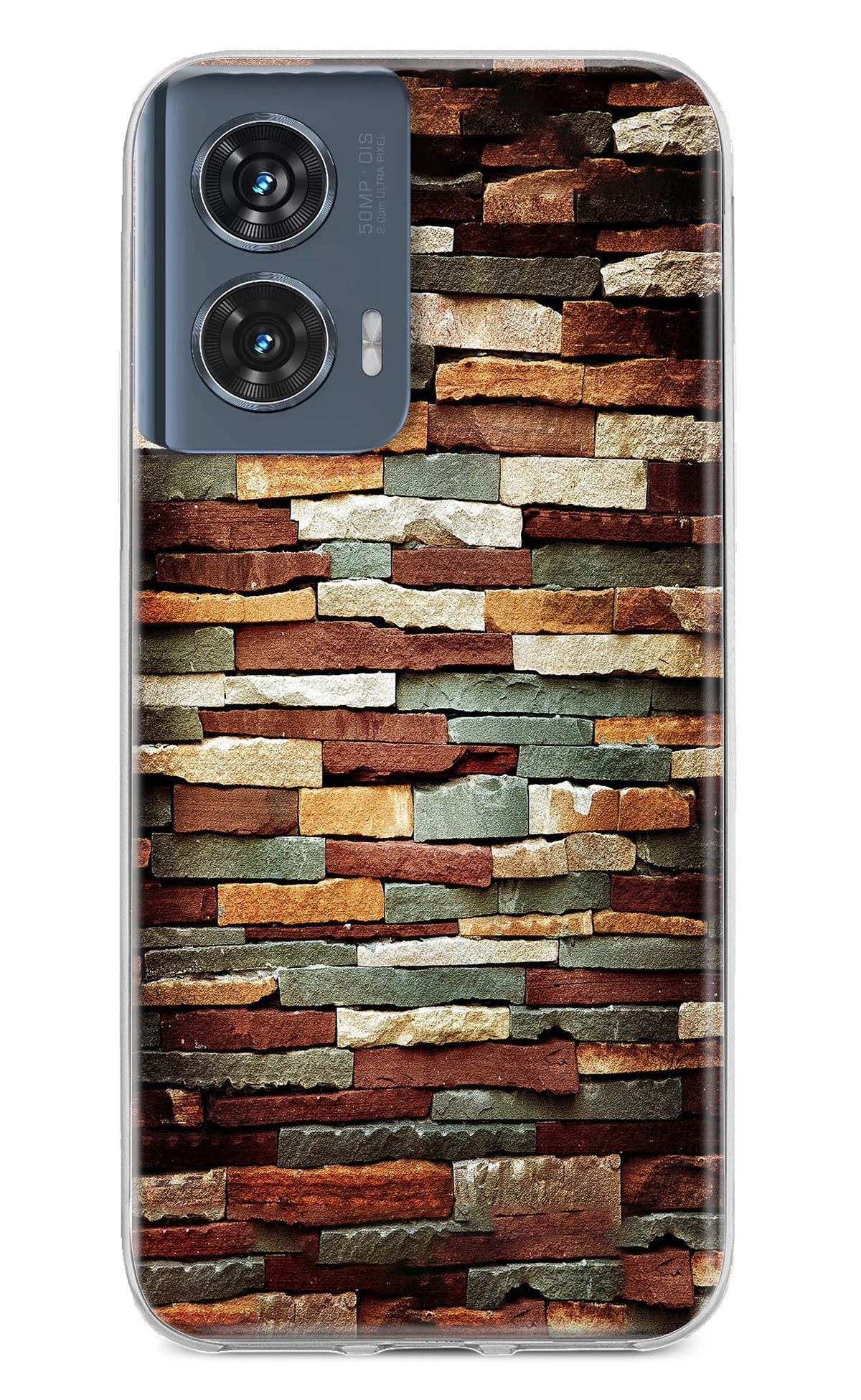 Bricks Pattern Moto Edge 50 Fusion Back Cover