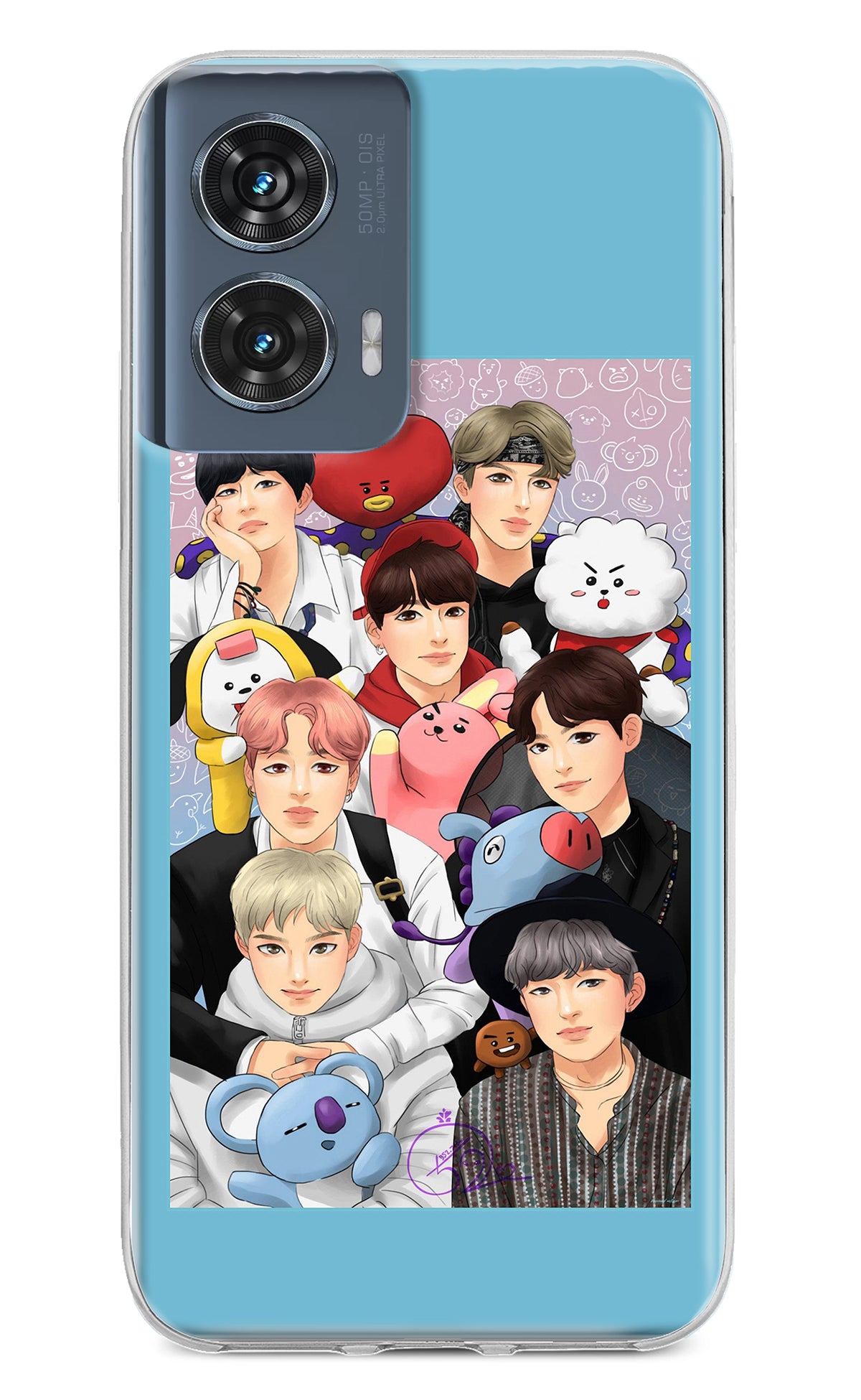 BTS with animals Moto Edge 50 Fusion Back Cover