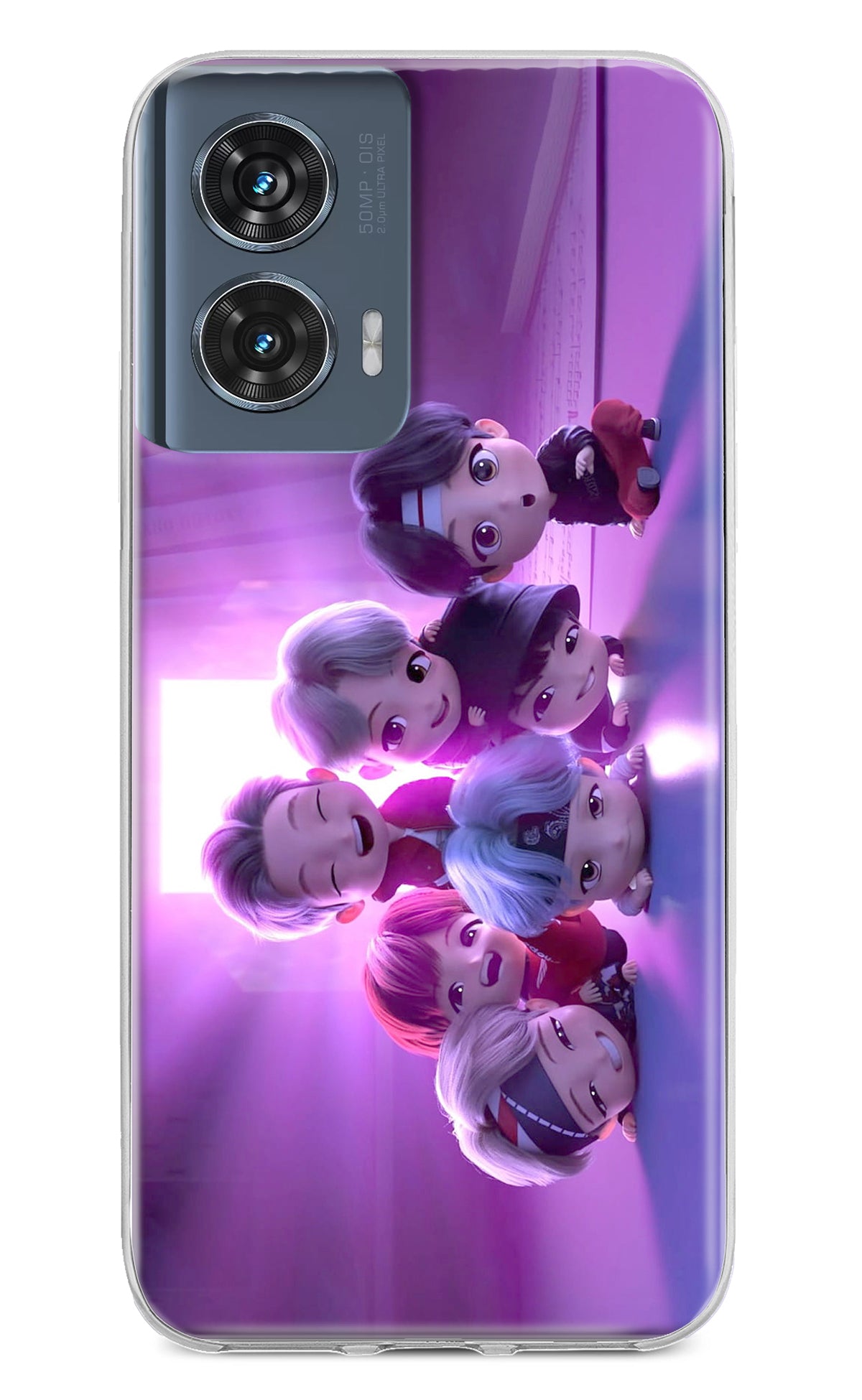 BTS Chibi Moto Edge 50 Fusion Back Cover