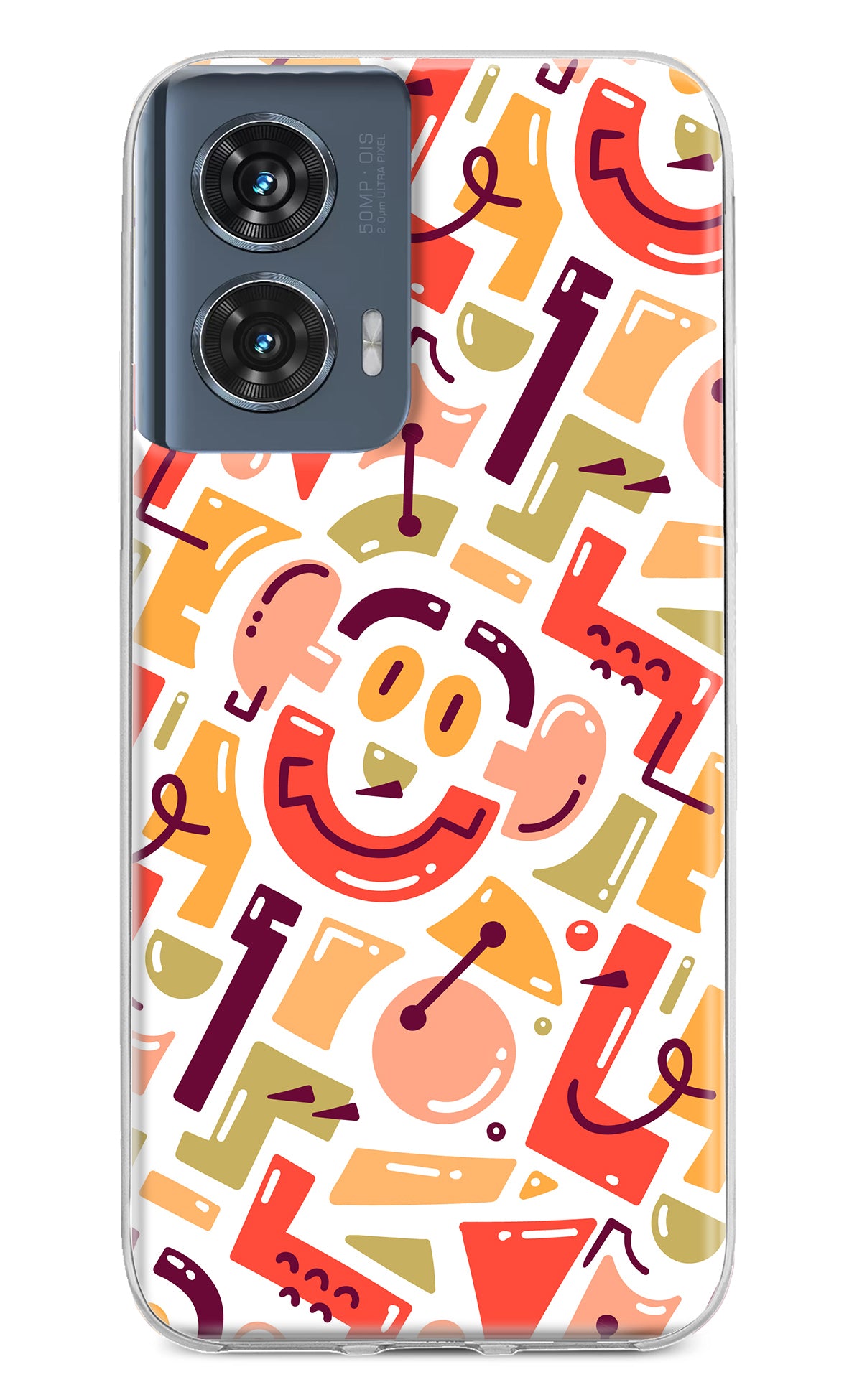 Doodle Pattern Moto Edge 50 Fusion Back Cover