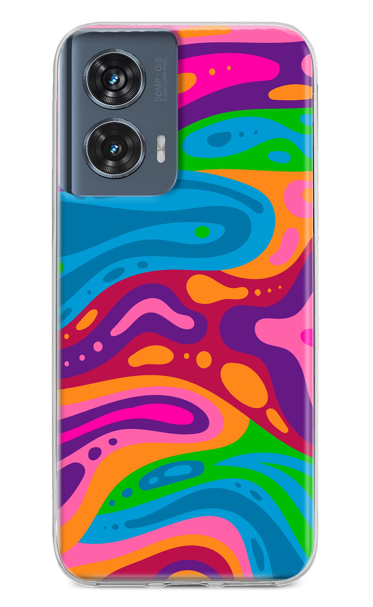 Trippy Pattern Moto Edge 50 Fusion Back Cover