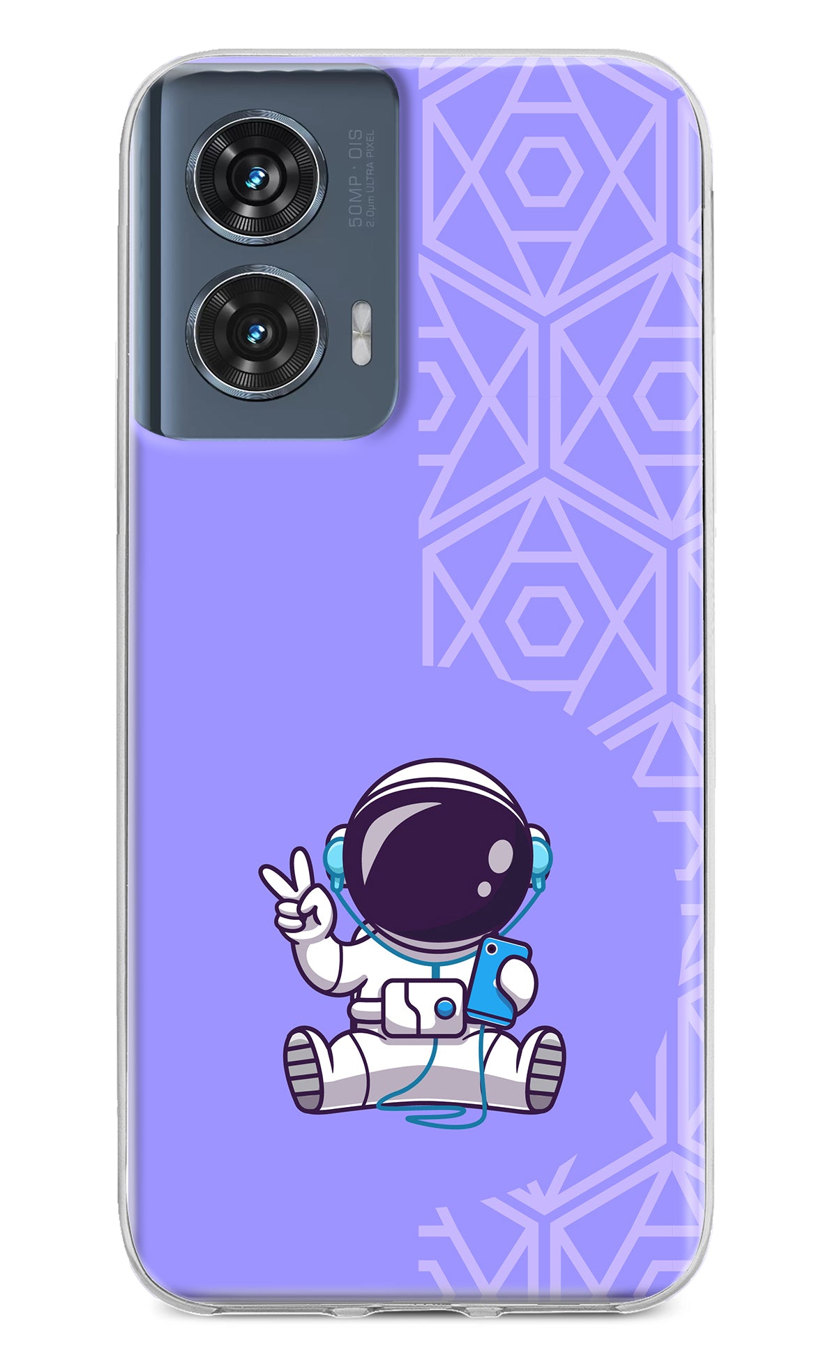 Cute Astronaut Chilling Moto Edge 50 Fusion Back Cover