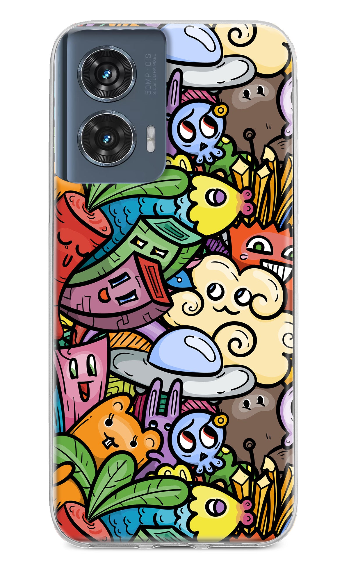 Veggie Doodle Moto Edge 50 Fusion Back Cover