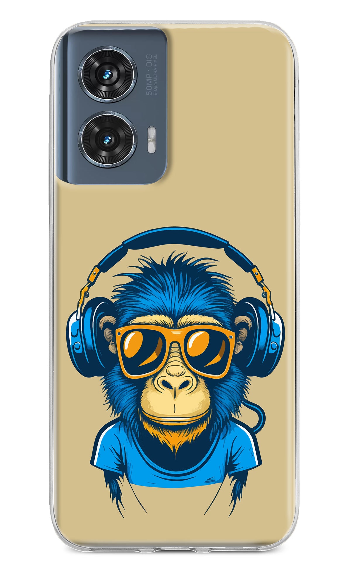 Monkey Headphone Moto Edge 50 Fusion Back Cover