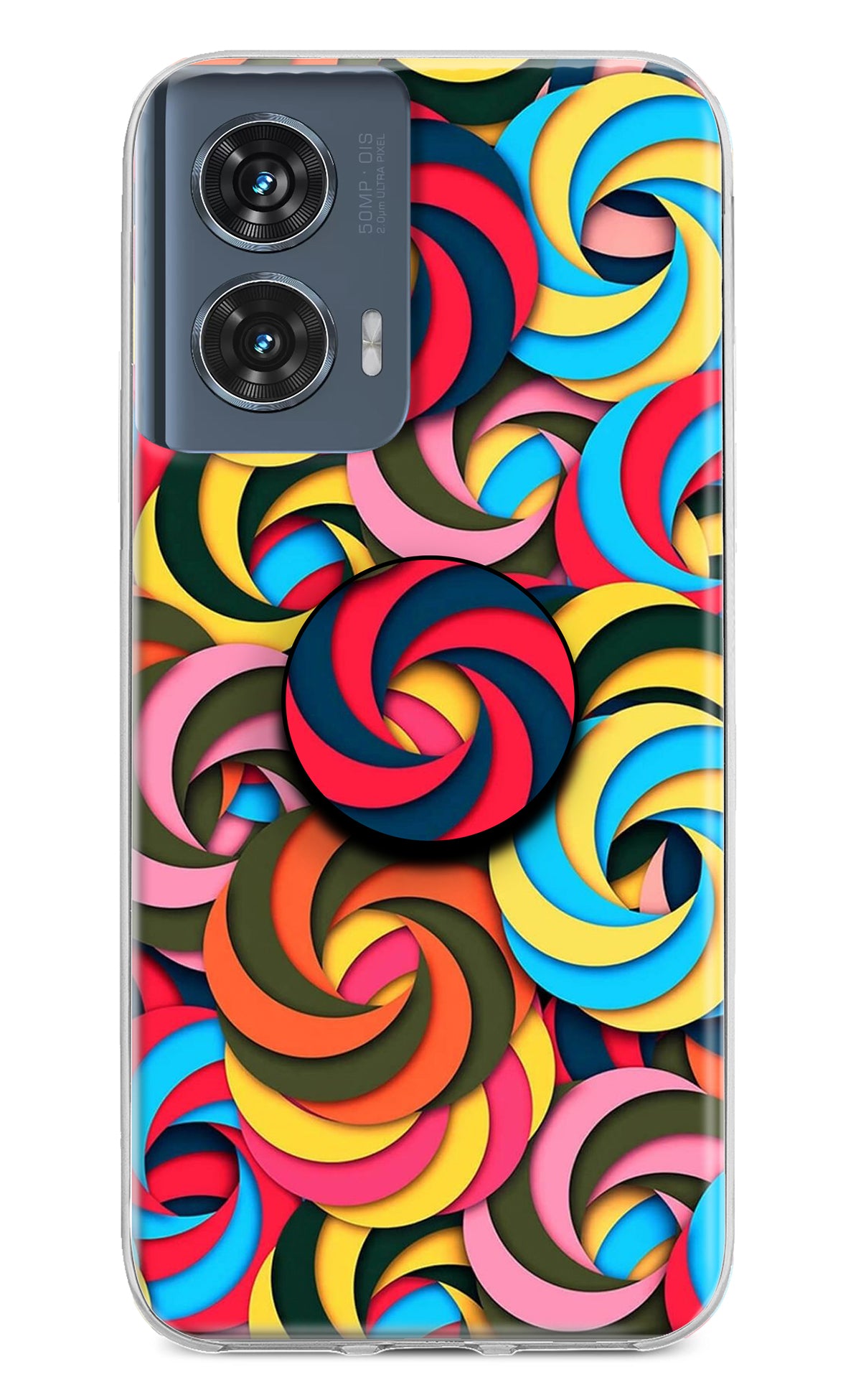 Spiral Pattern Moto Edge 50 Fusion Pop Case