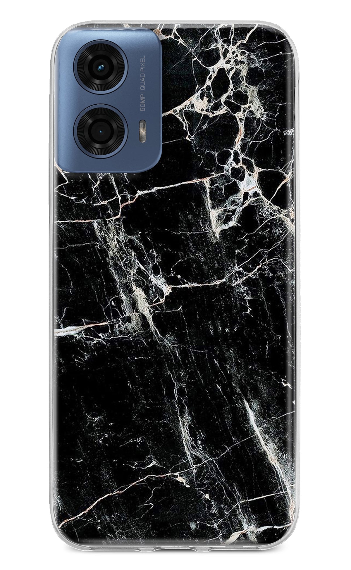 Black Marble Texture Moto G24 Power Back Cover