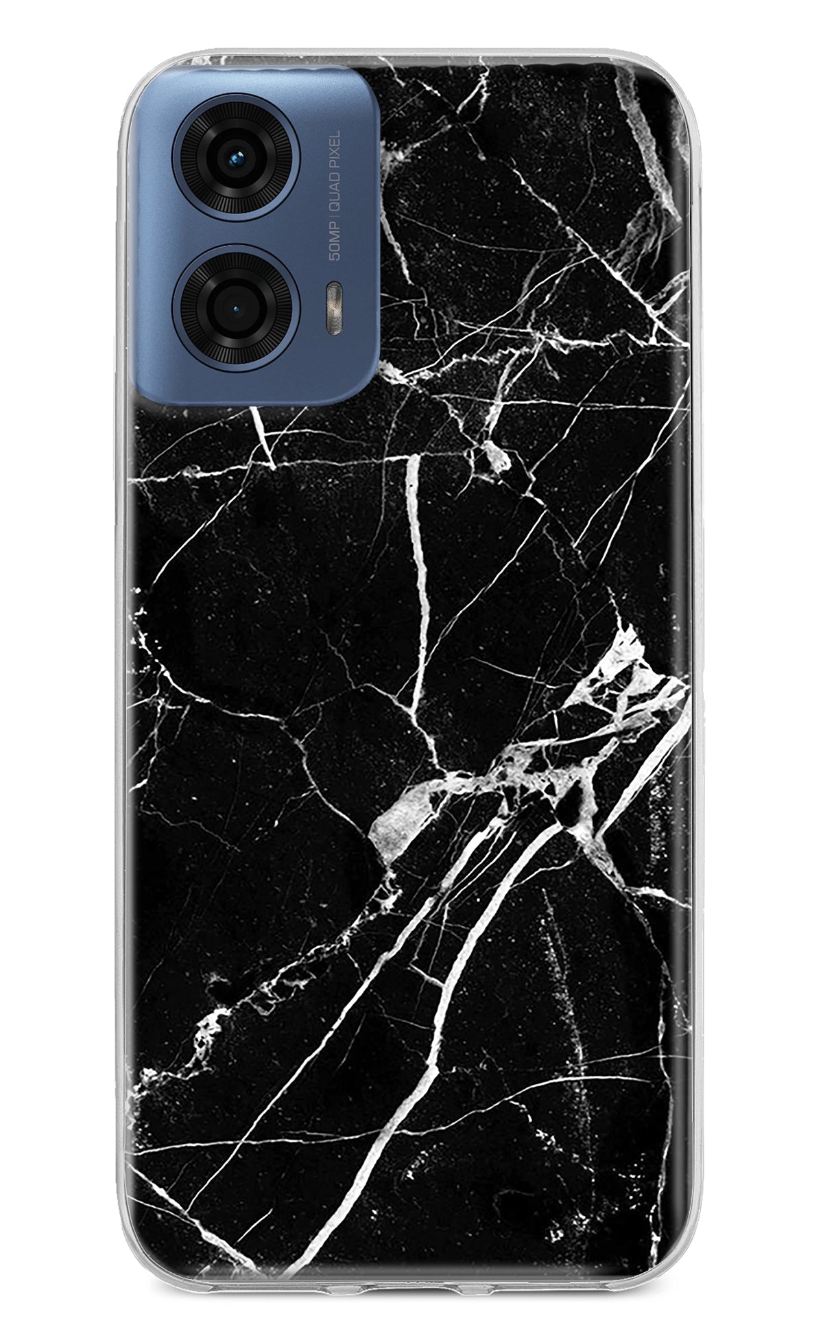 Black Marble Pattern Moto G24 Power Back Cover