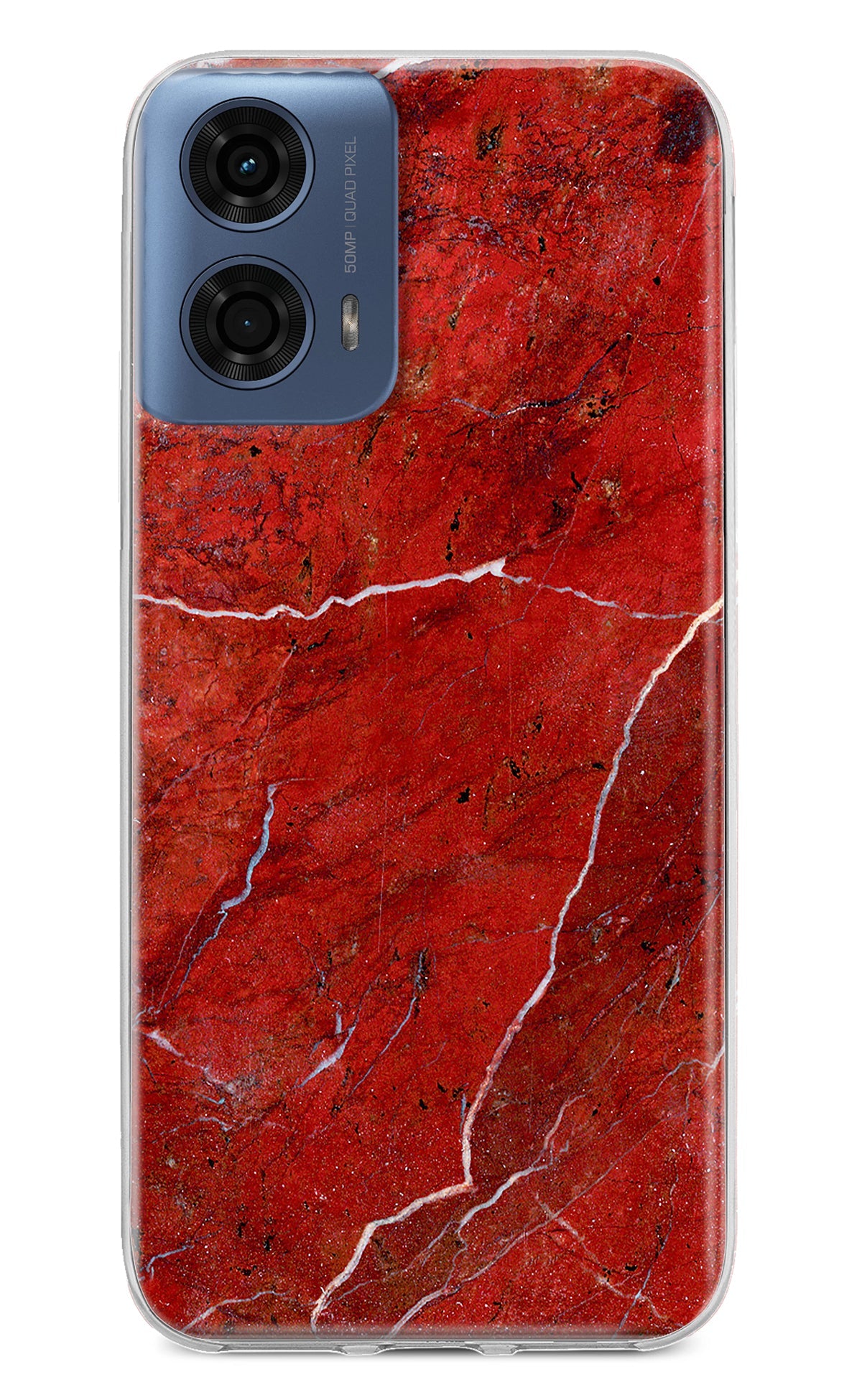 Red Marble Design Moto G24 Power Back Cover