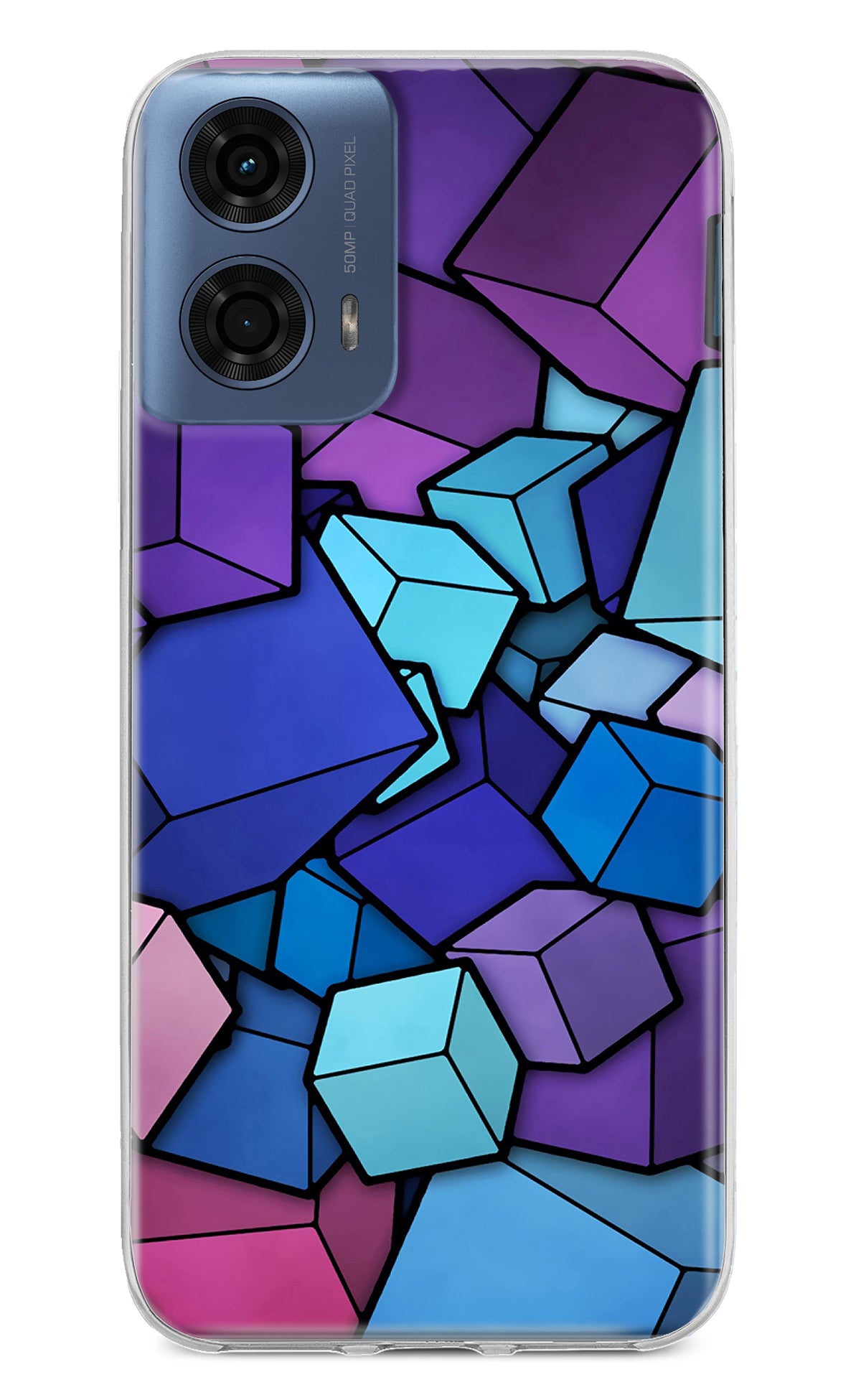 Cubic Abstract Moto G24 Power Back Cover