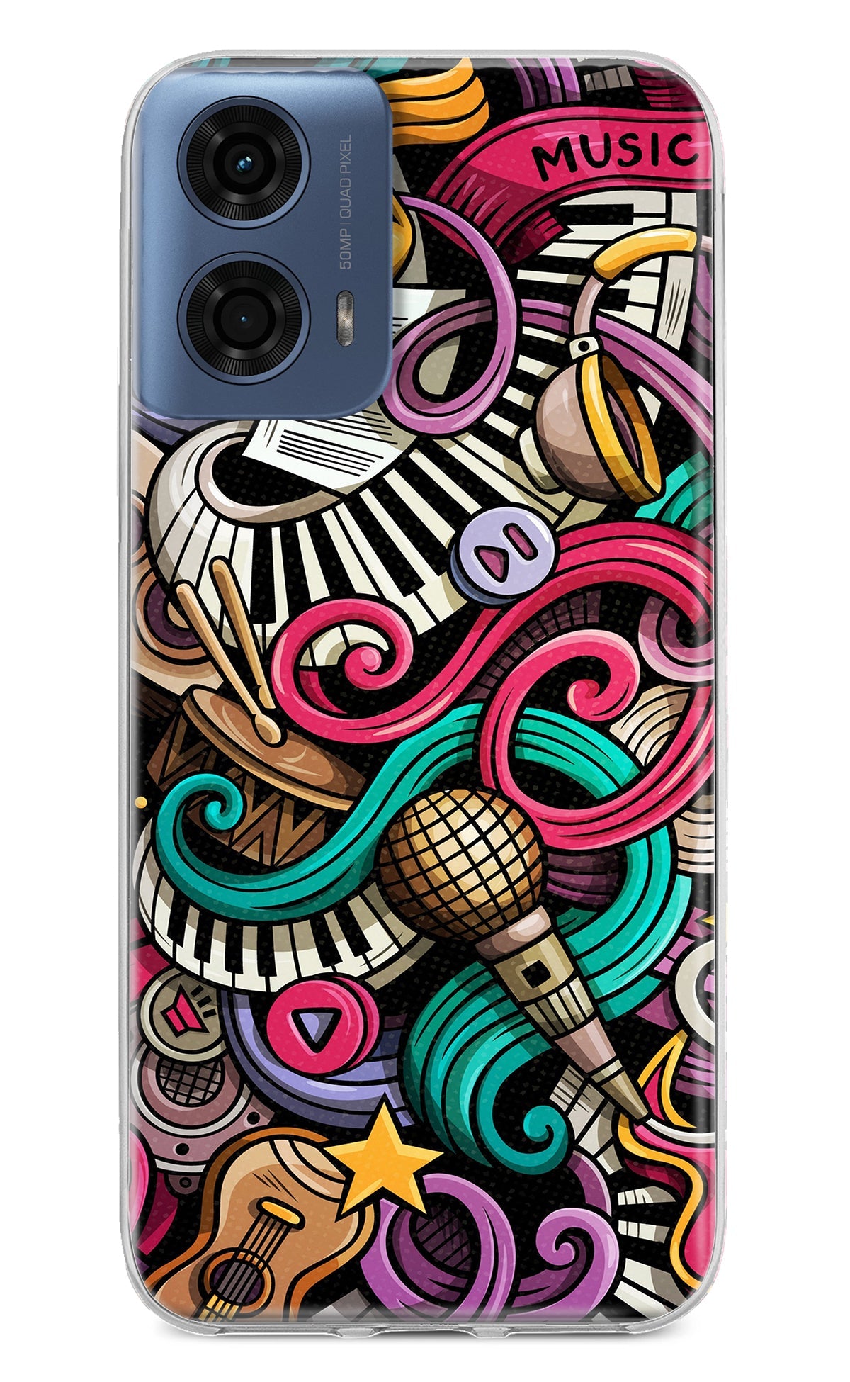 Music Abstract Moto G24 Power Back Cover