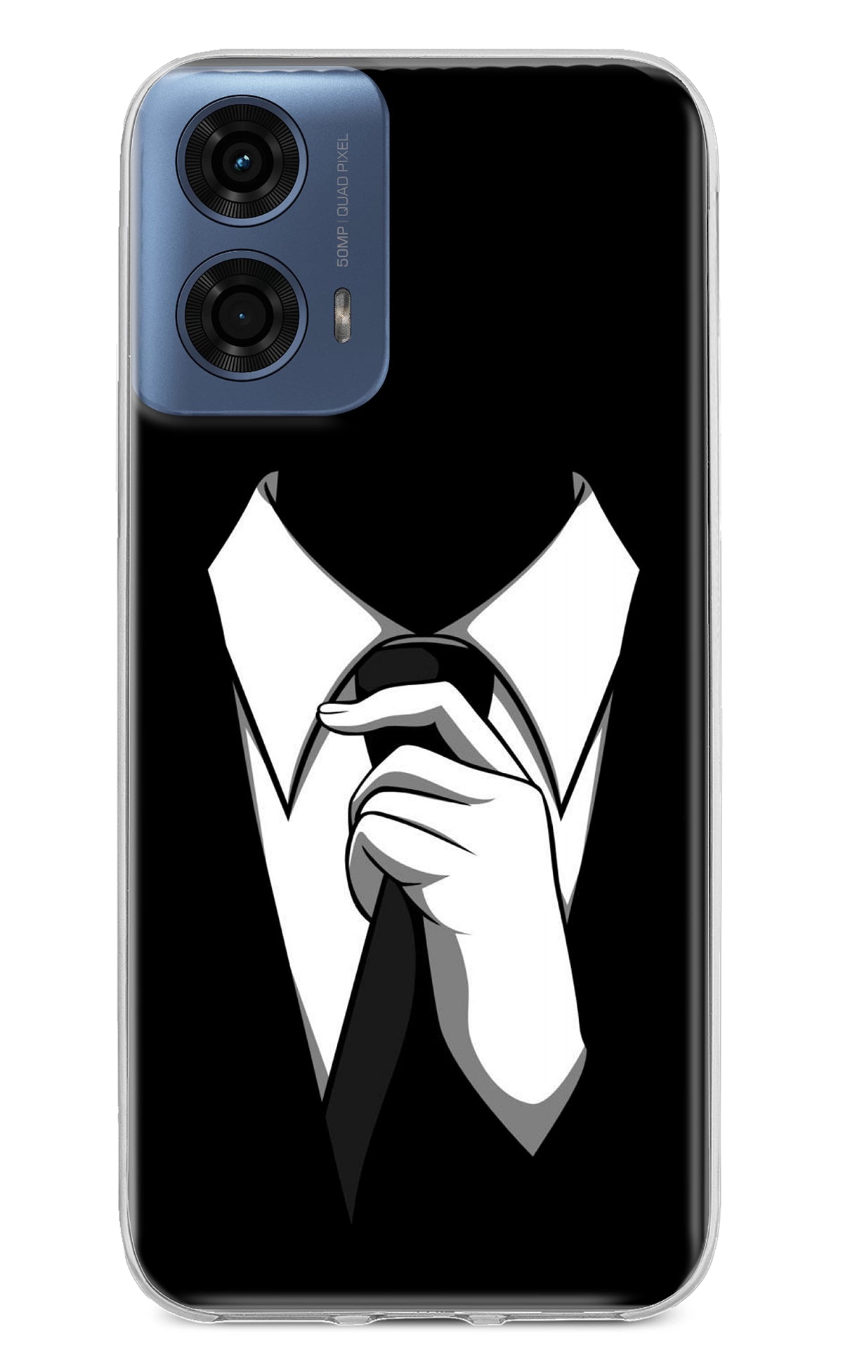 Black Tie Moto G24 Power Back Cover