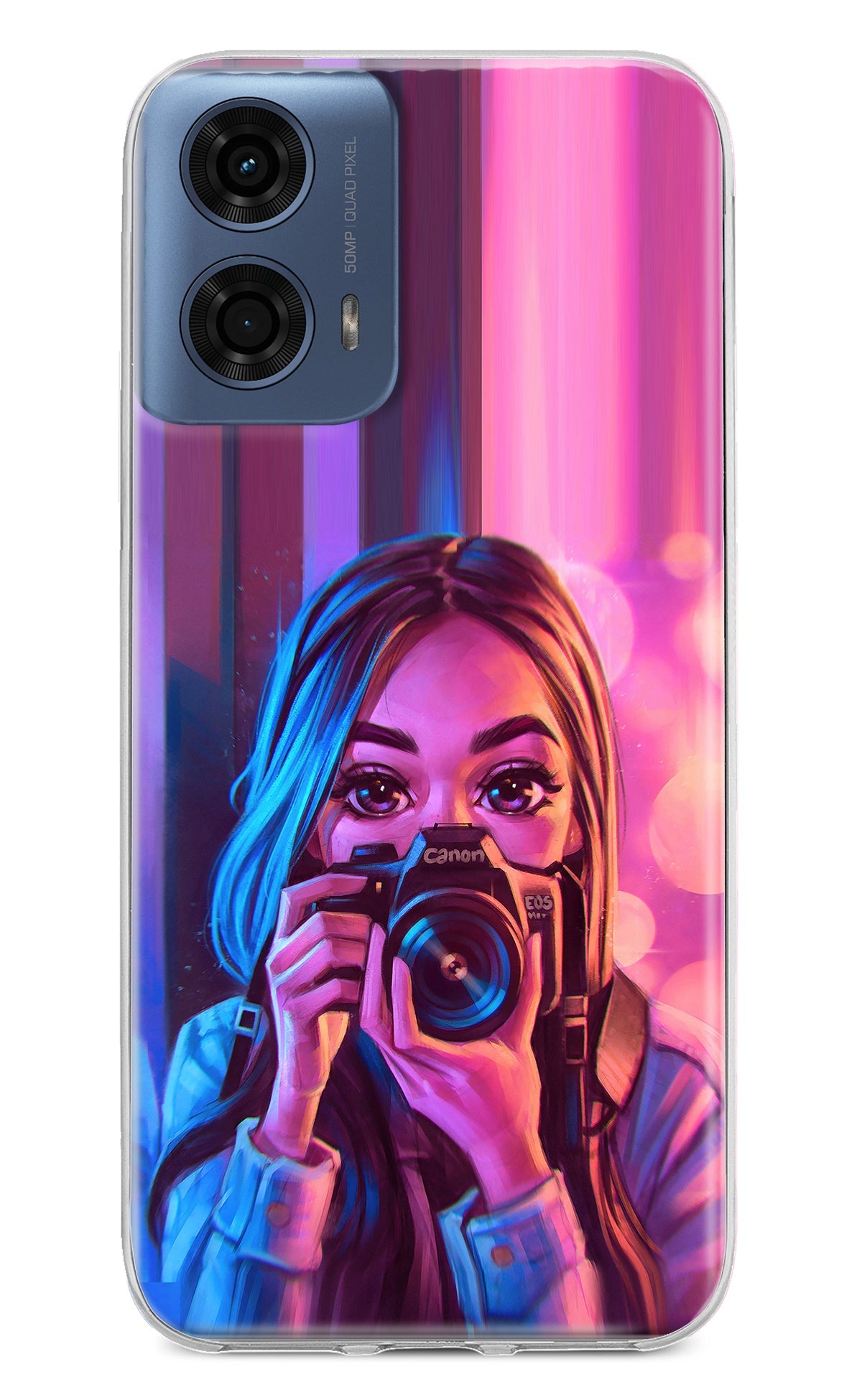 Girl Photographer Moto G24 Power Back Cover