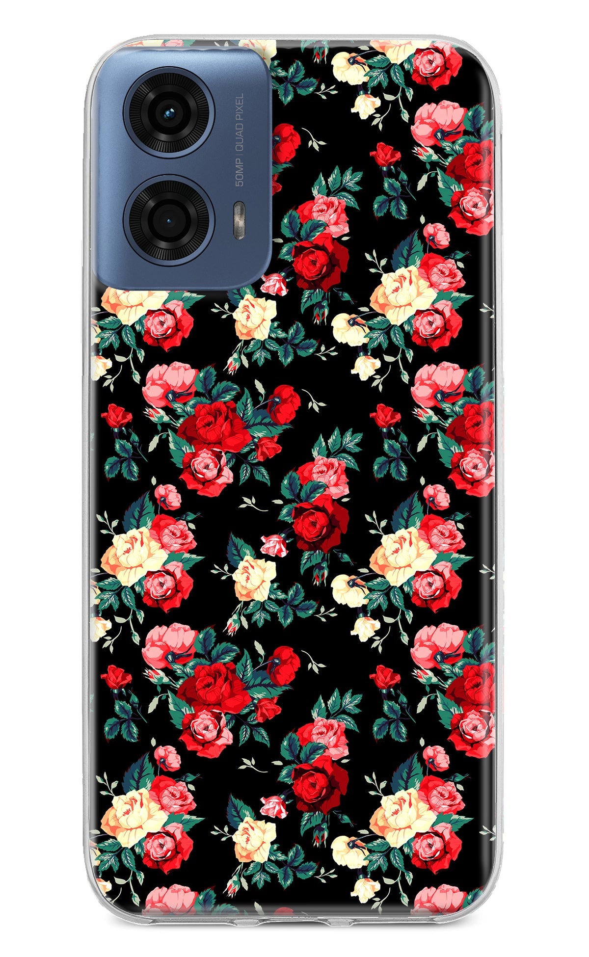 Rose Pattern Moto G24 Power Back Cover