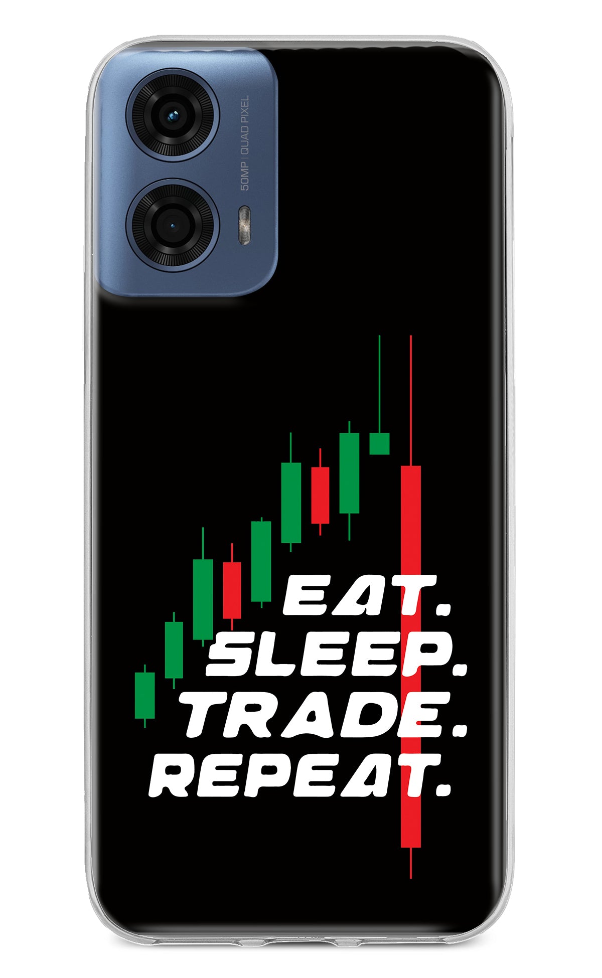 Eat Sleep Trade Repeat Moto G24 Power Back Cover
