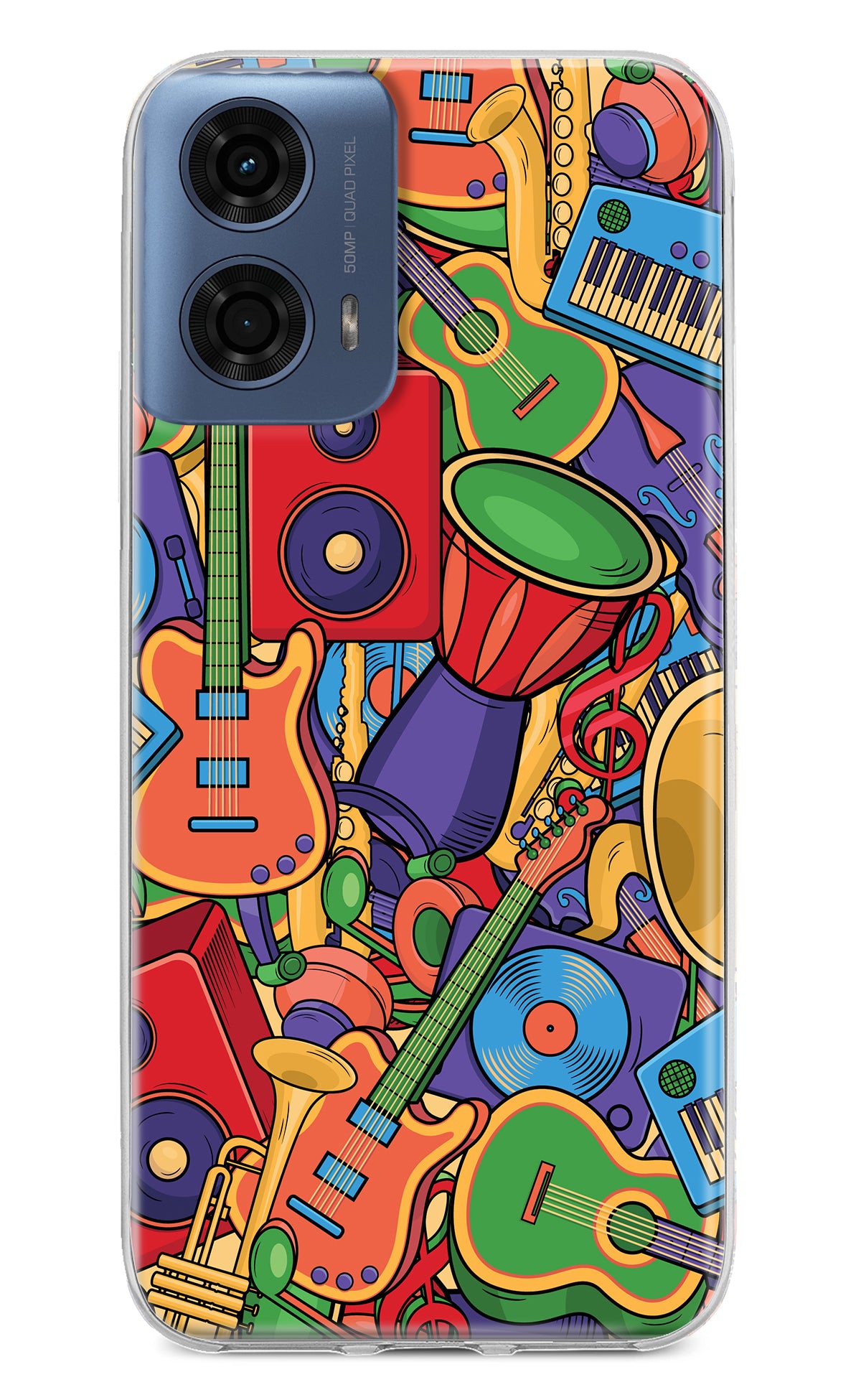 Music Instrument Doodle Moto G24 Power Back Cover