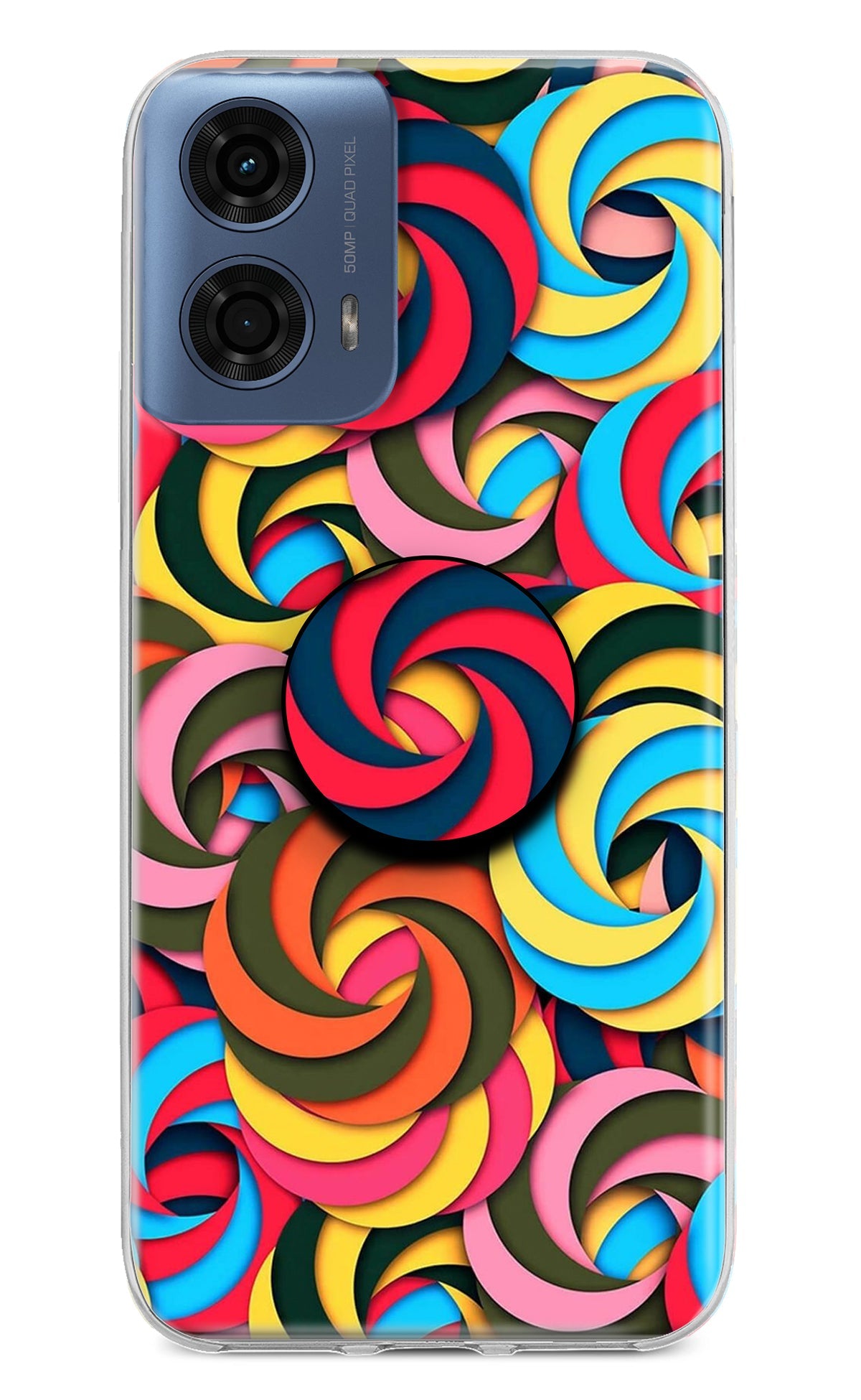 Spiral Pattern Moto G24 Power Pop Case