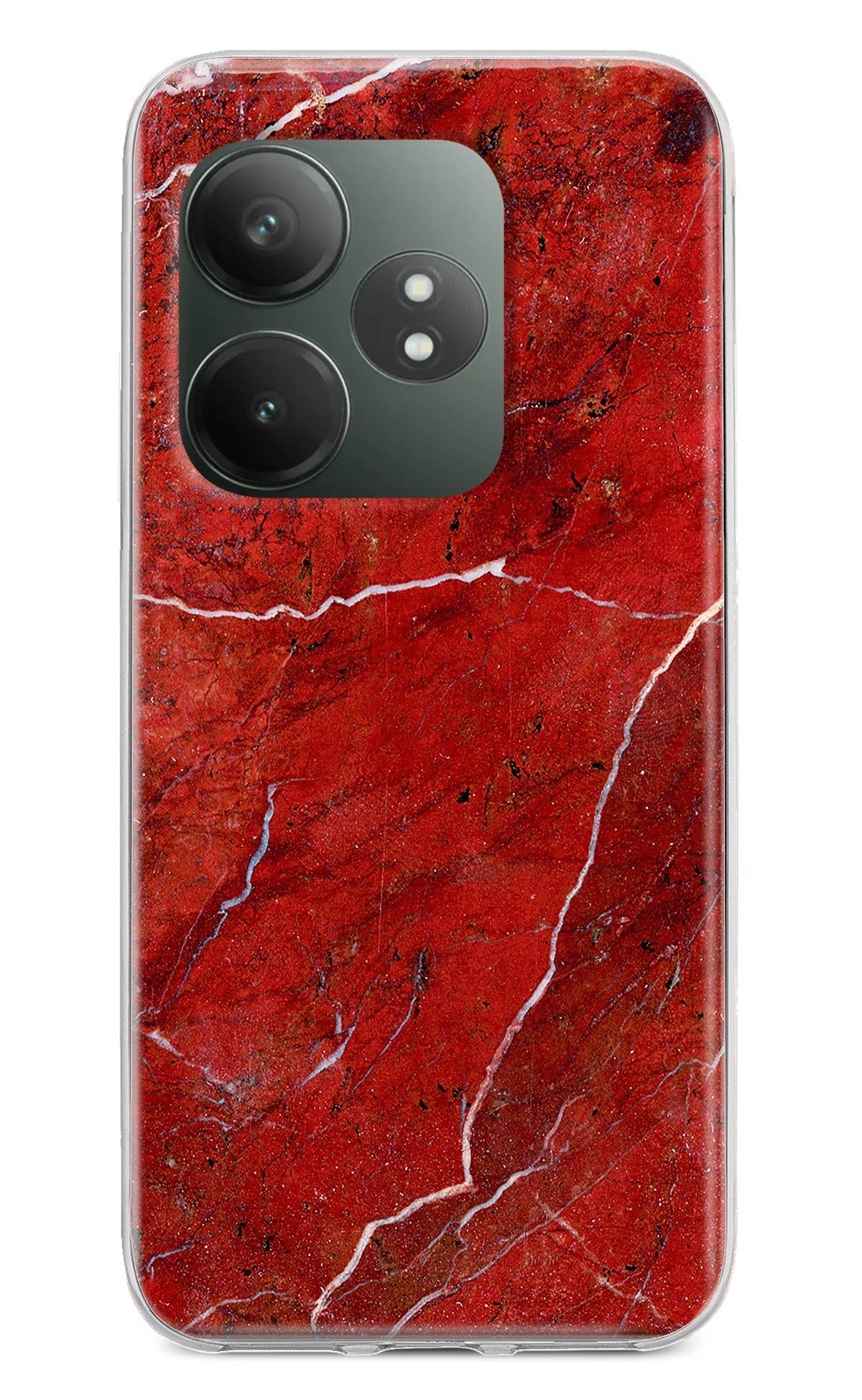 Red Marble Design Realme GT 6T 5G Back Cover