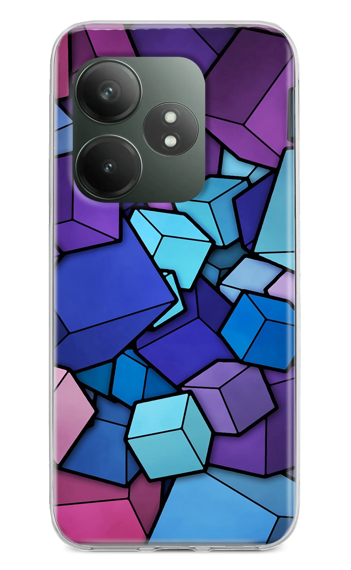 Cubic Abstract Realme GT 6T 5G Back Cover