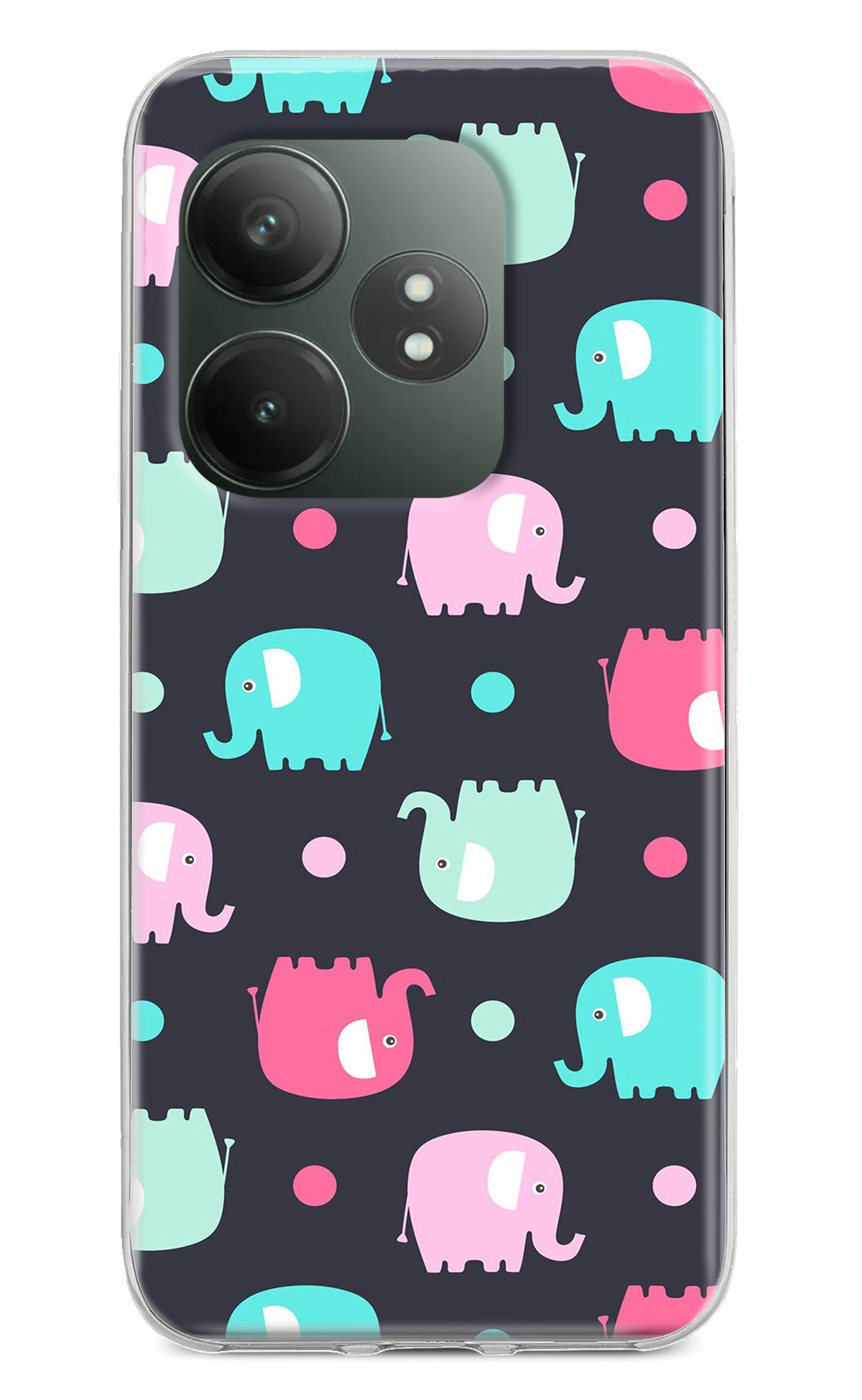 Elephants Realme GT 6T 5G Back Cover