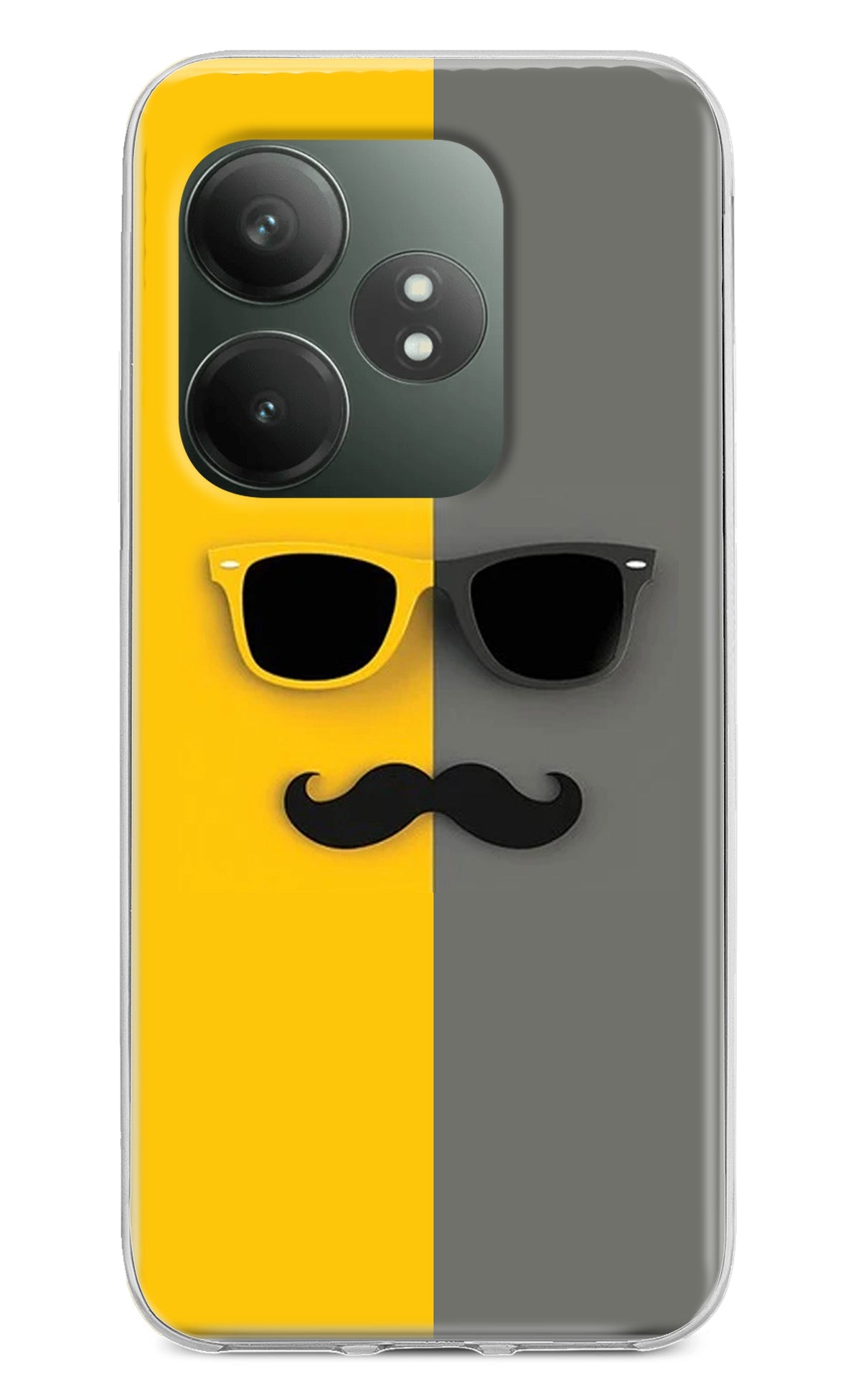 Sunglasses with Mustache Realme GT 6T 5G Back Cover