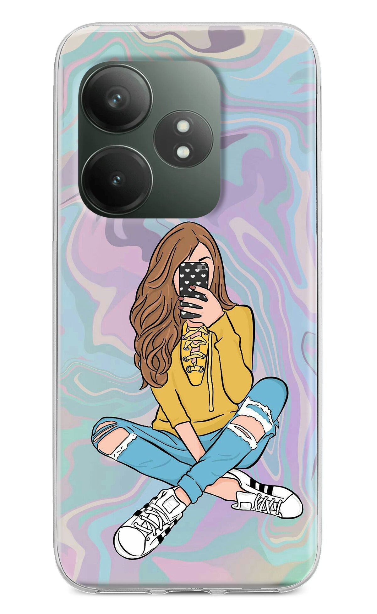 Selfie Girl Realme GT 6T 5G Back Cover