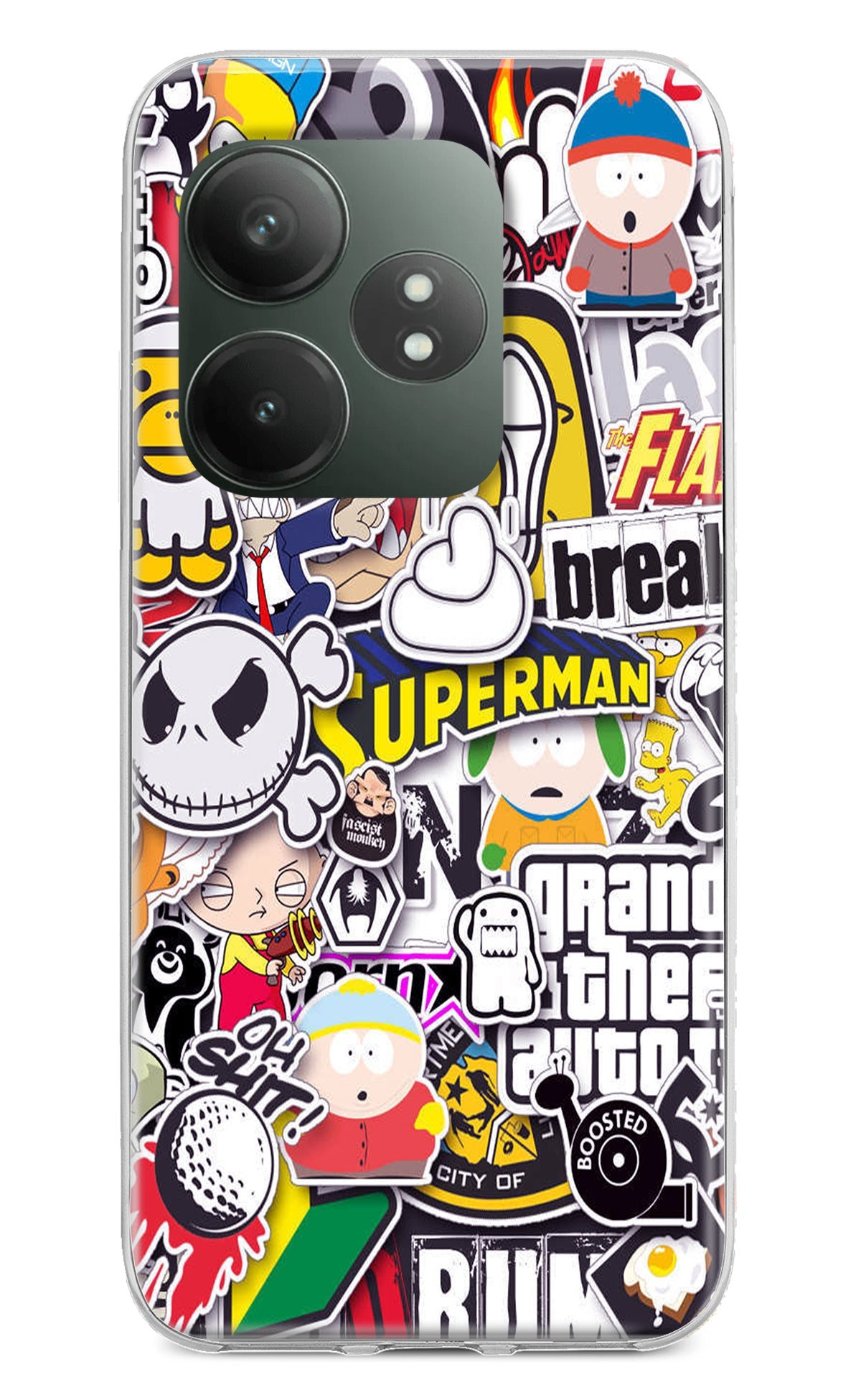 Sticker Bomb Realme GT 6T 5G Back Cover