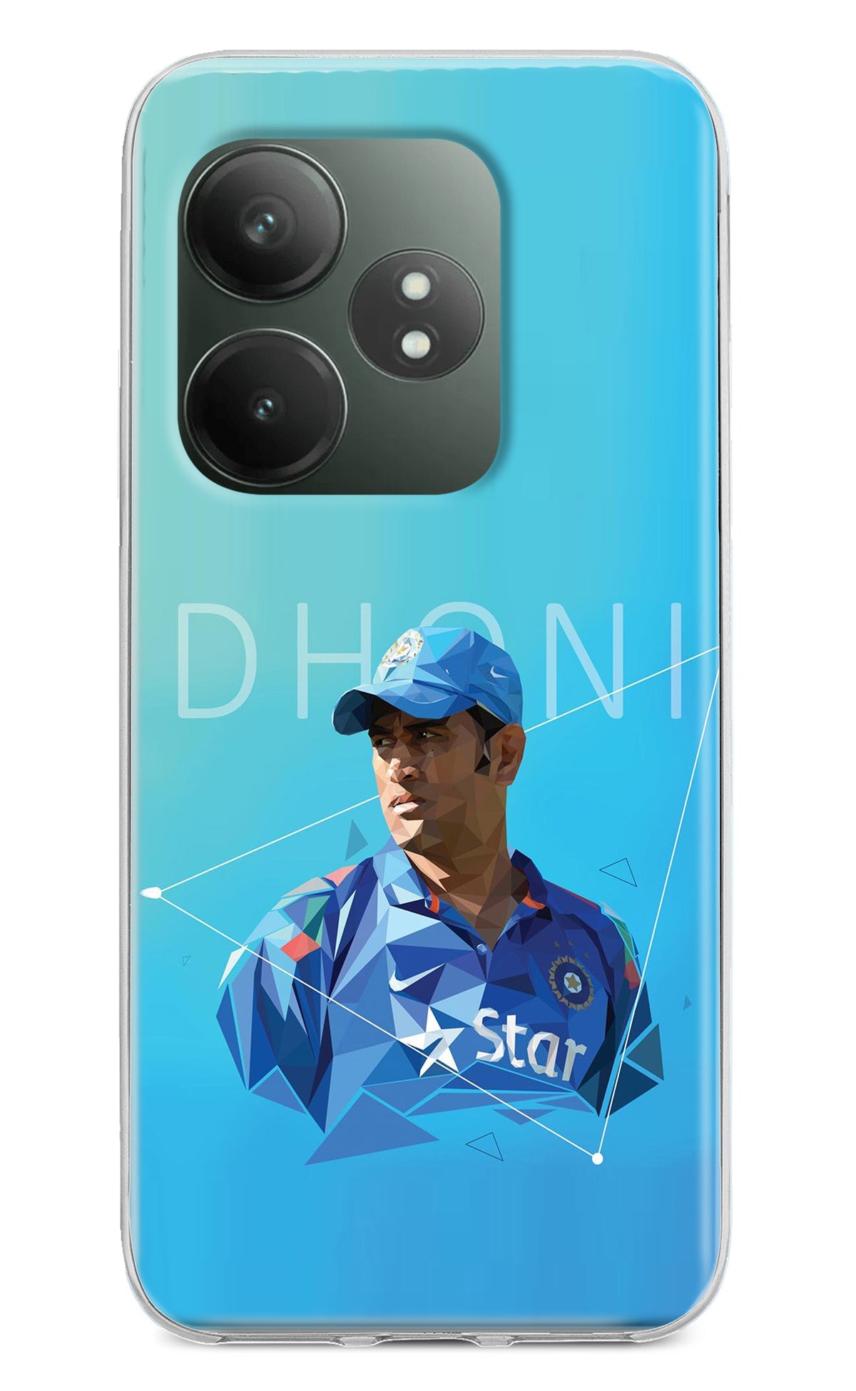 Dhoni Artwork Realme GT 6T 5G Back Cover