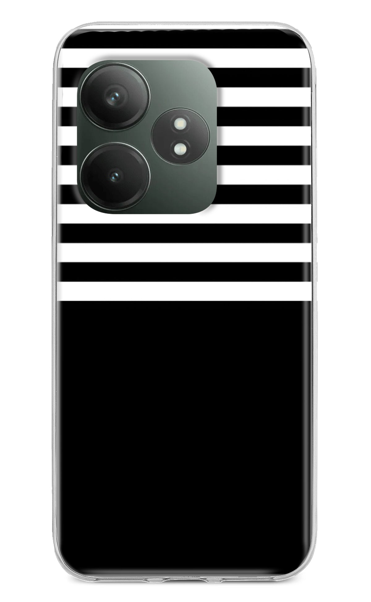 Black and White Print Realme GT 6T 5G Back Cover