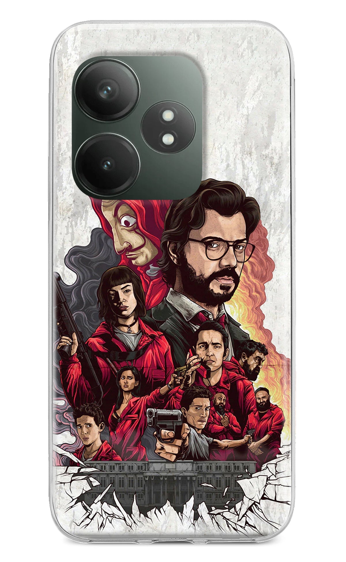 Money Heist Artwork Realme GT 6T 5G Back Cover