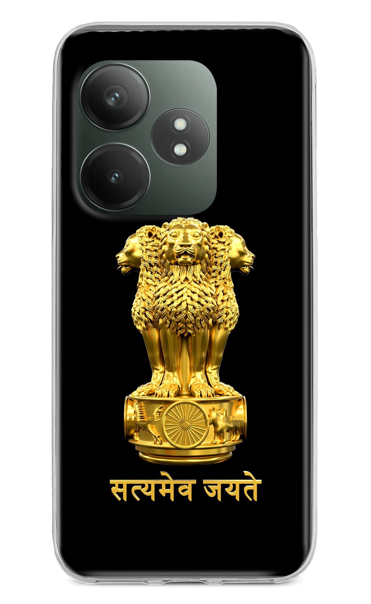 Satyamev Jayate Golden Realme GT 6T 5G Back Cover