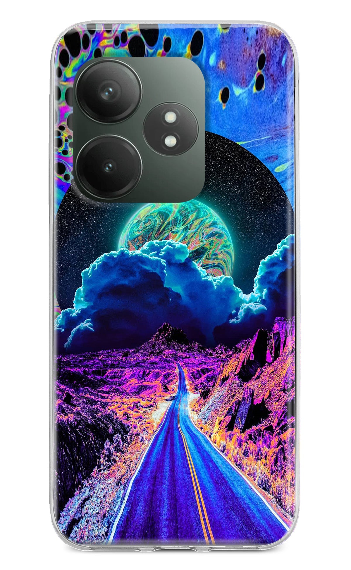 Psychedelic Painting Realme GT 6T 5G Back Cover