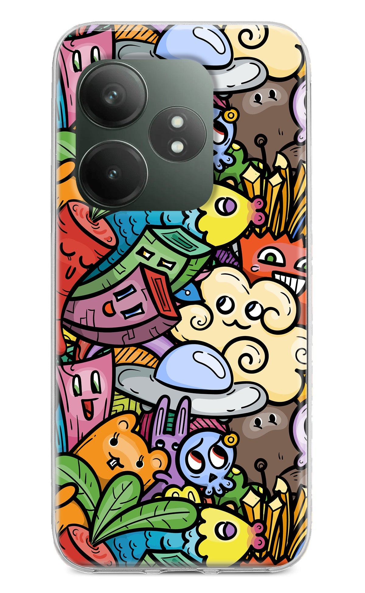 Veggie Doodle Realme GT 6T 5G Back Cover