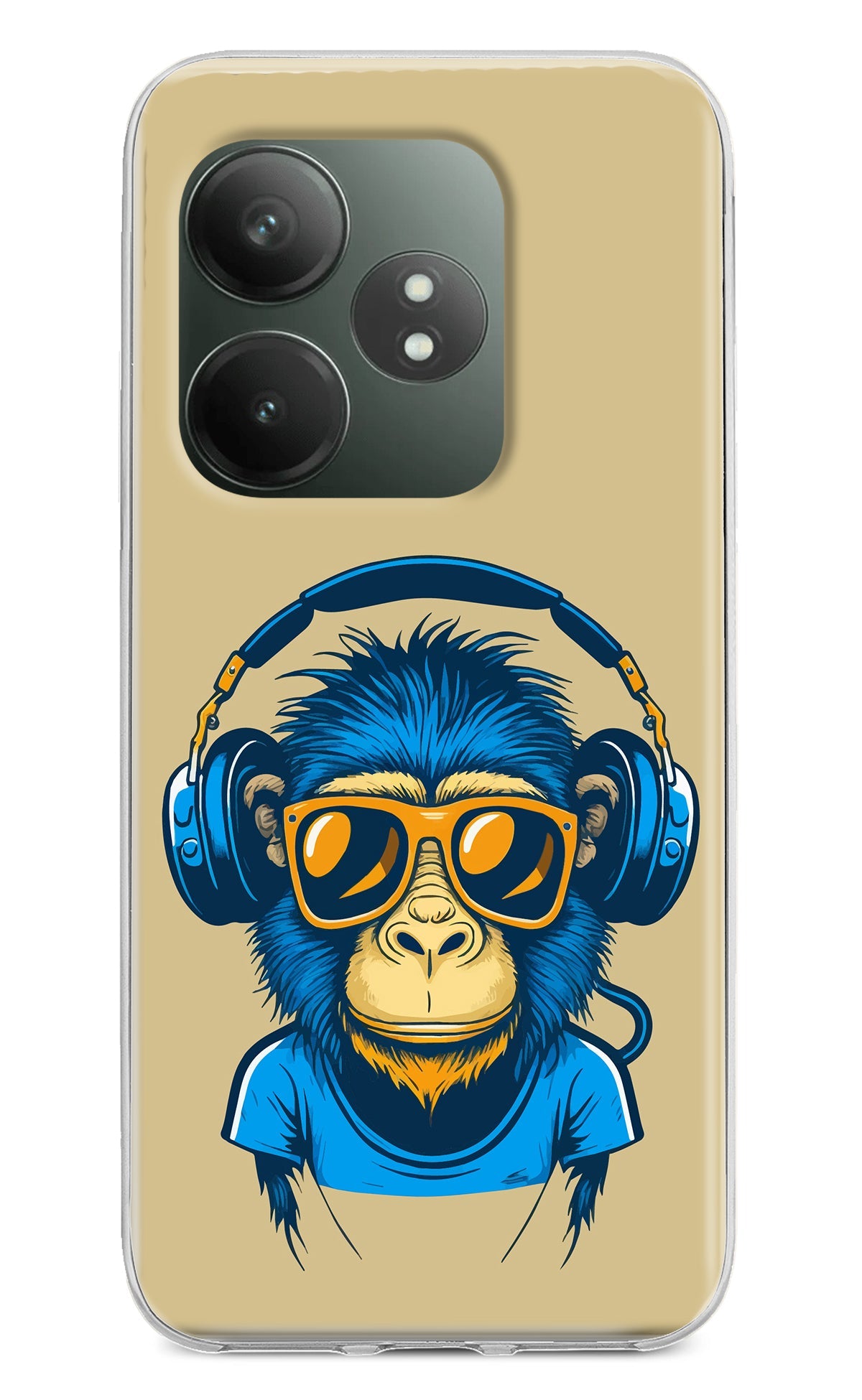 Monkey Headphone Realme GT 6T 5G Back Cover