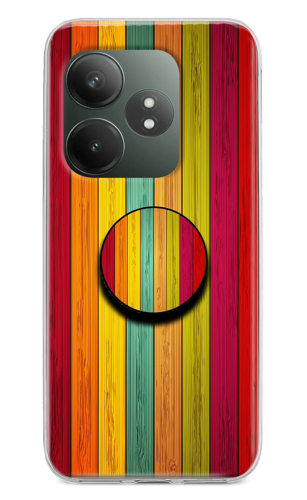 Multicolor Wooden Realme GT 6T 5G Pop Case