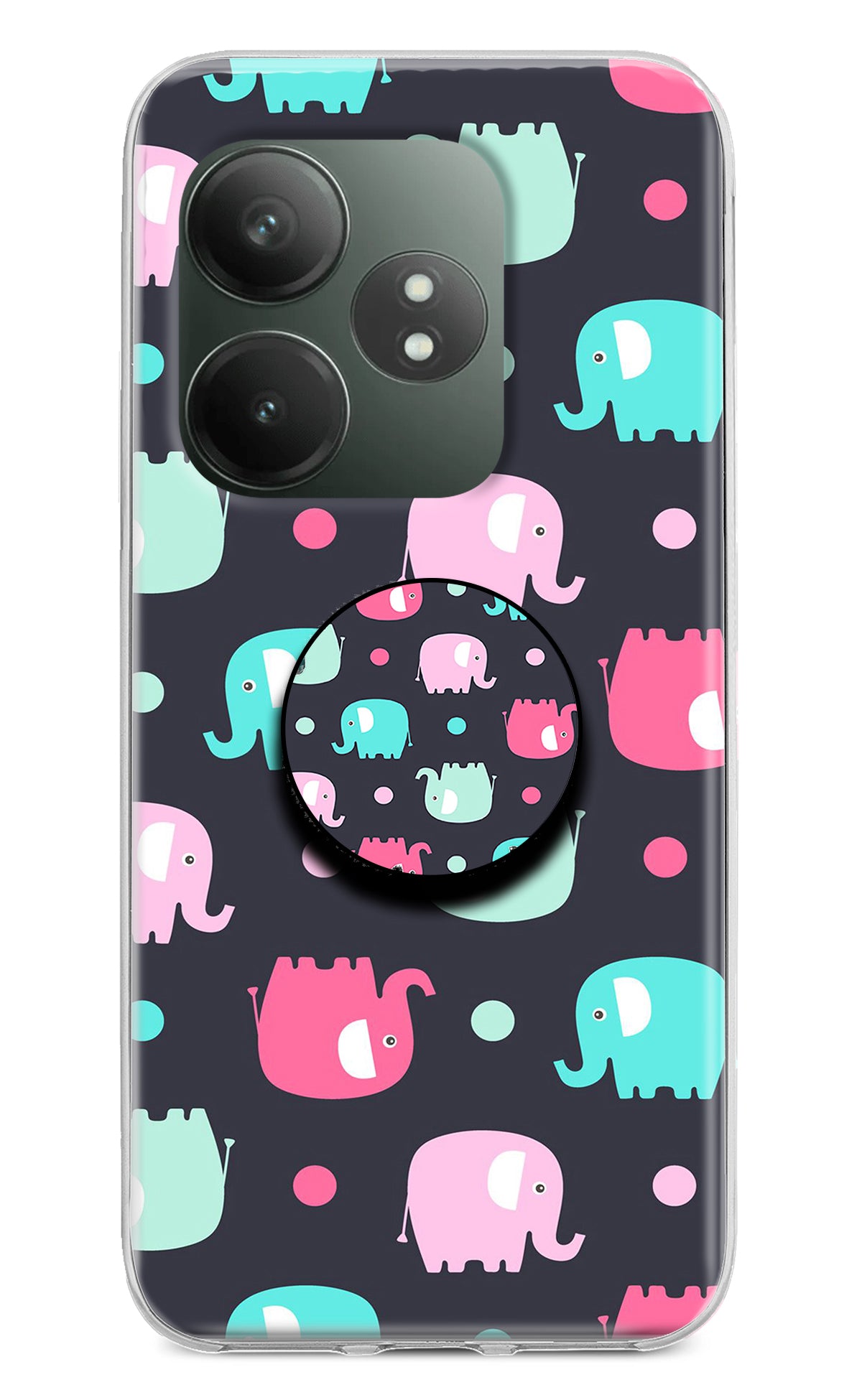 Baby Elephants Realme GT 6T 5G Pop Case
