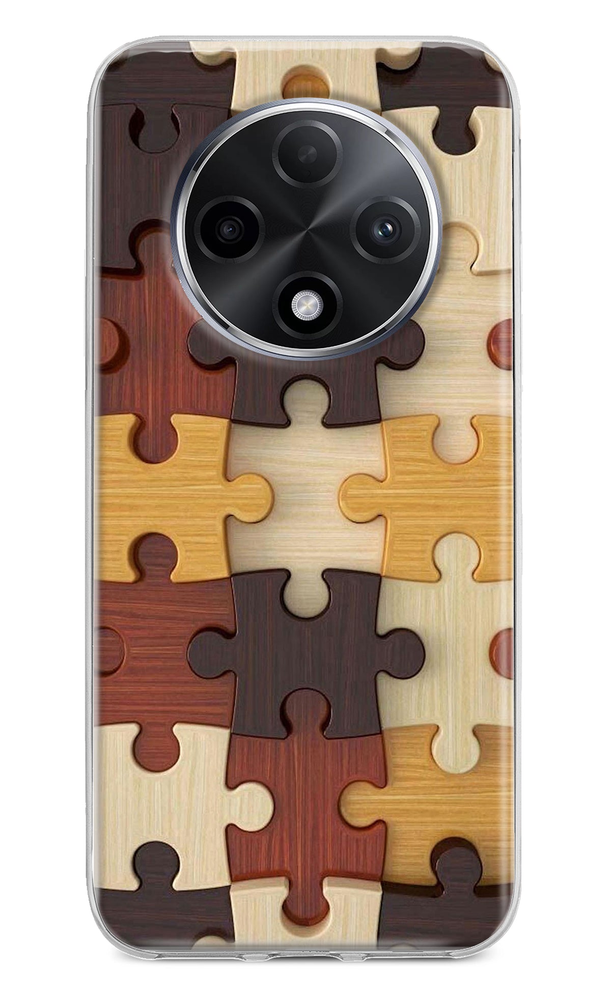Wooden Puzzle Oppo F27 Pro Plus Back Cover