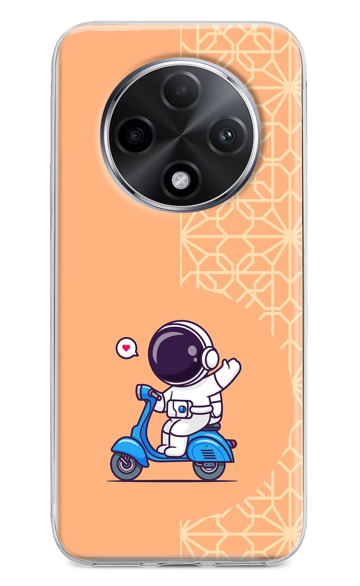 Cute Astronaut Riding Oppo F27 Pro Plus Back Cover