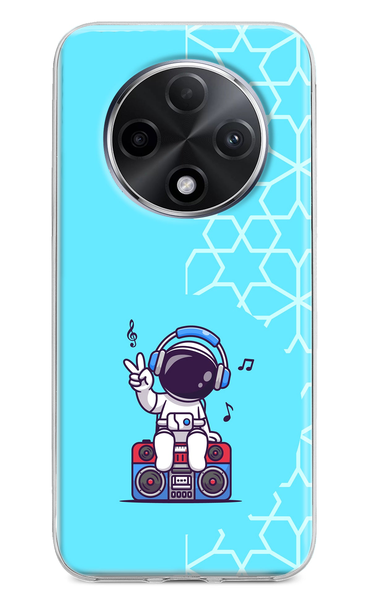 Cute Astronaut Chilling Oppo F27 Pro Plus Back Cover