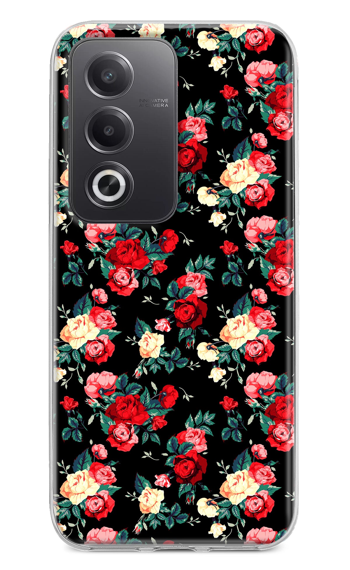 Rose Pattern Oppo A3 Pro 5G Back Cover