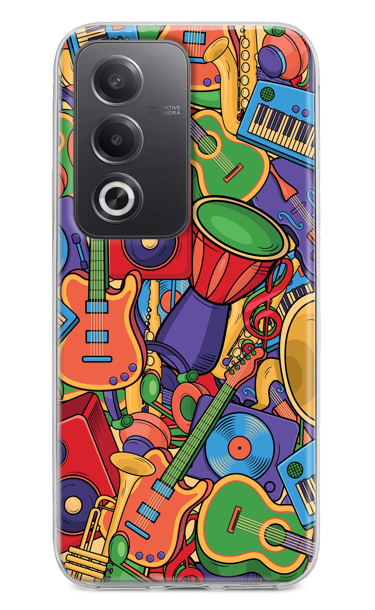 Music Instrument Doodle Oppo A3 Pro 5G Back Cover