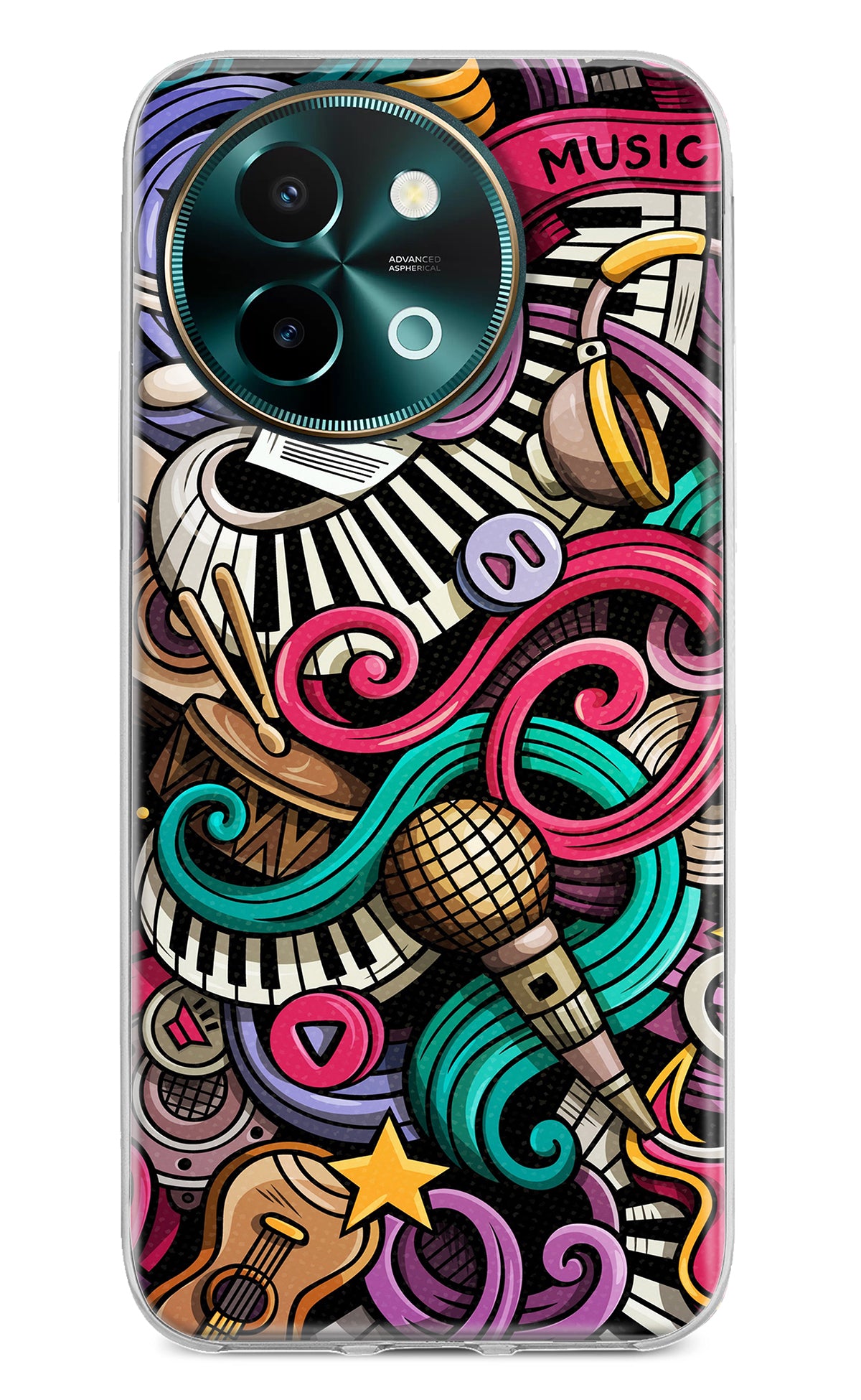Music Abstract Vivo Y58 5G Back Cover