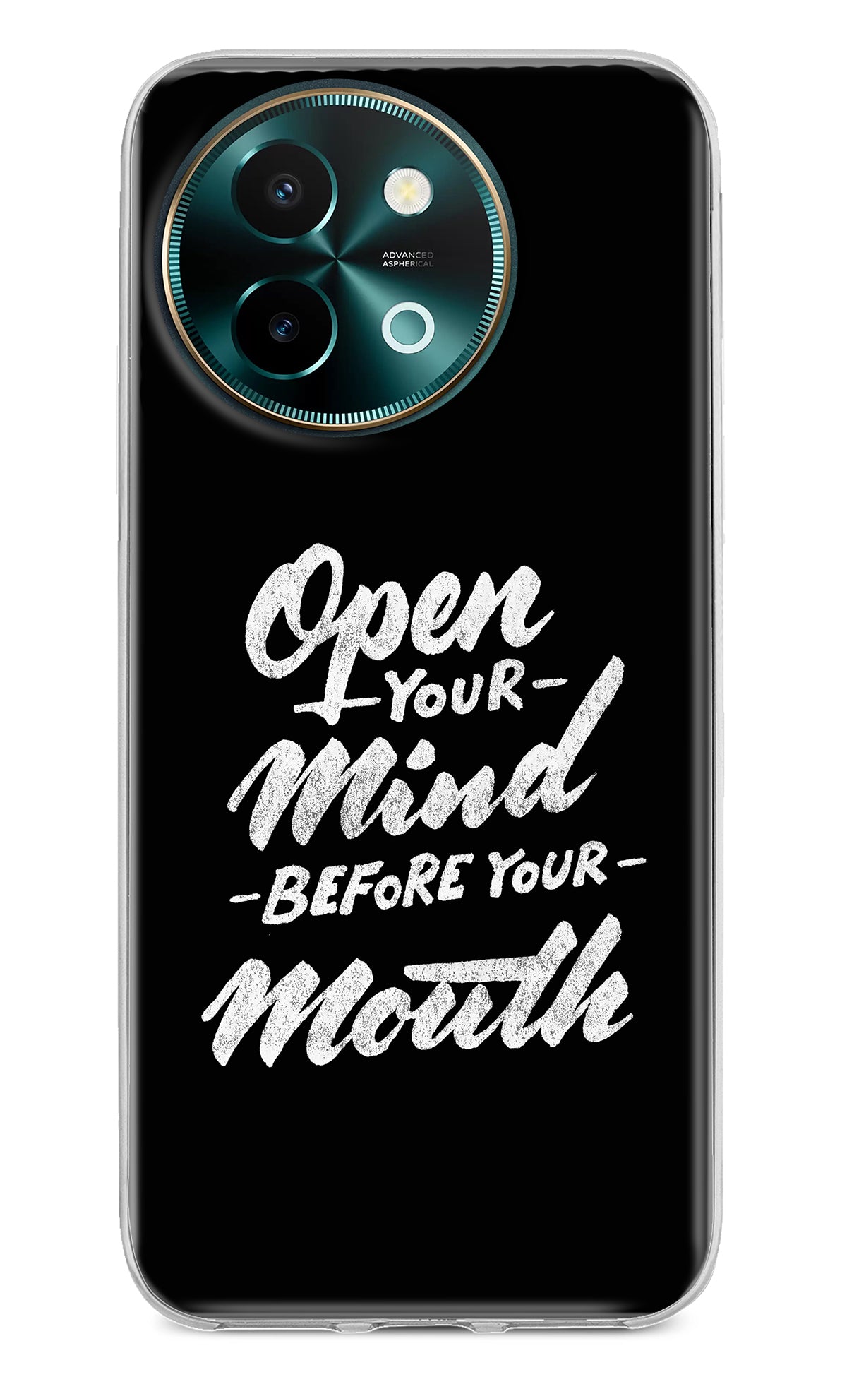 Open Your Mind Before Your Mouth Vivo Y58 5G Back Cover